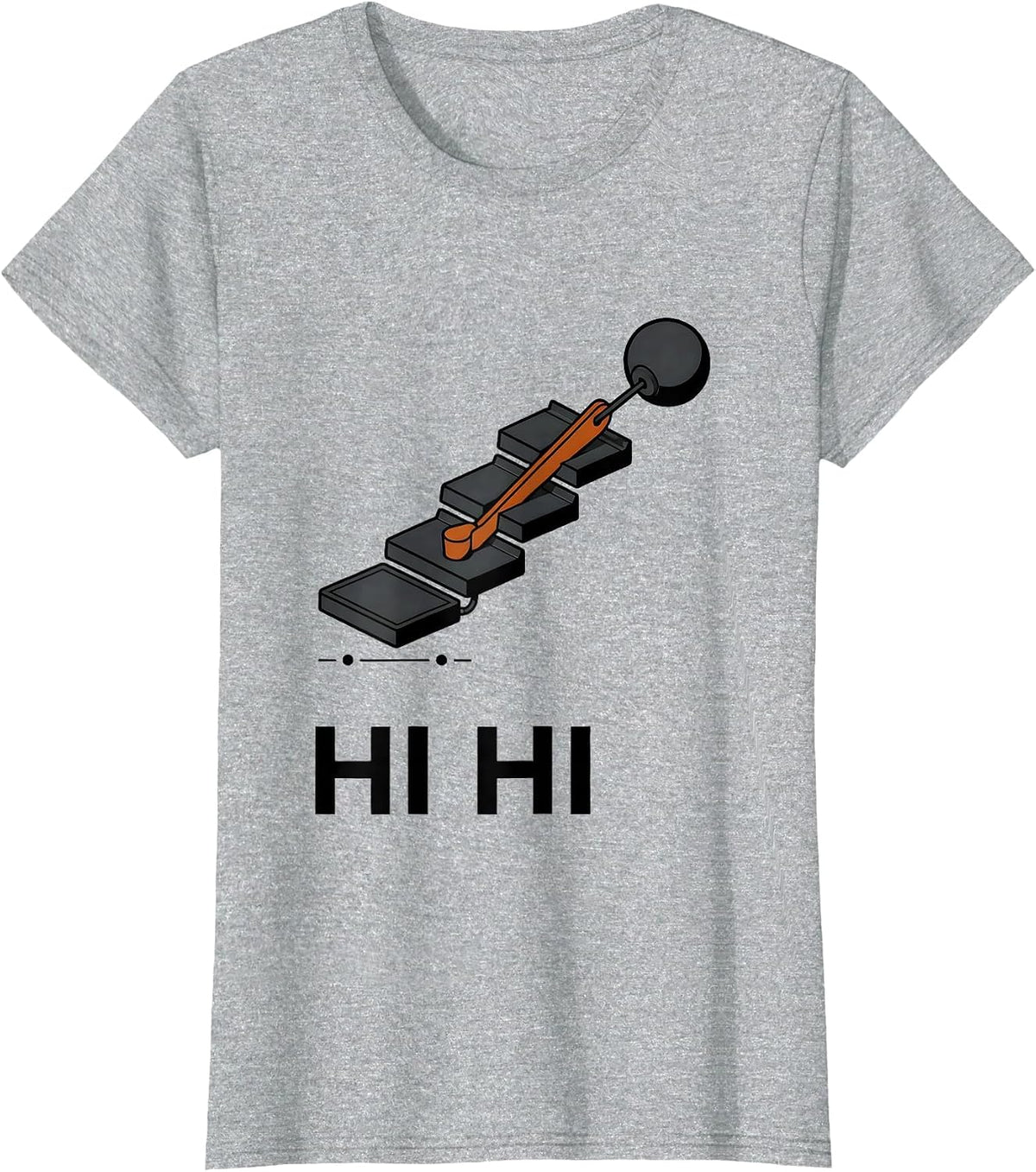 Women's HI HI Exploded View Technical Ham Radio Operator Hobbyist T-Shirt - Heather Grey