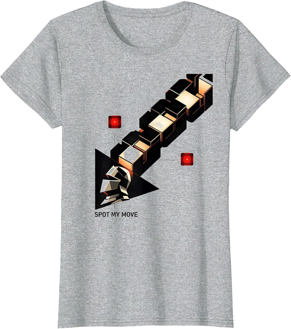 Women's Spot My Move Funny Chess Player Gift Chess Lover Humor T-Shirt - Heather Grey