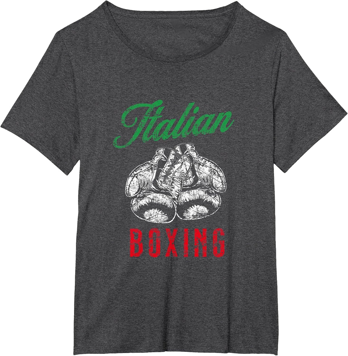 Italian Boxing - Funny Boxing T-Shirt - Dark Heather Grey