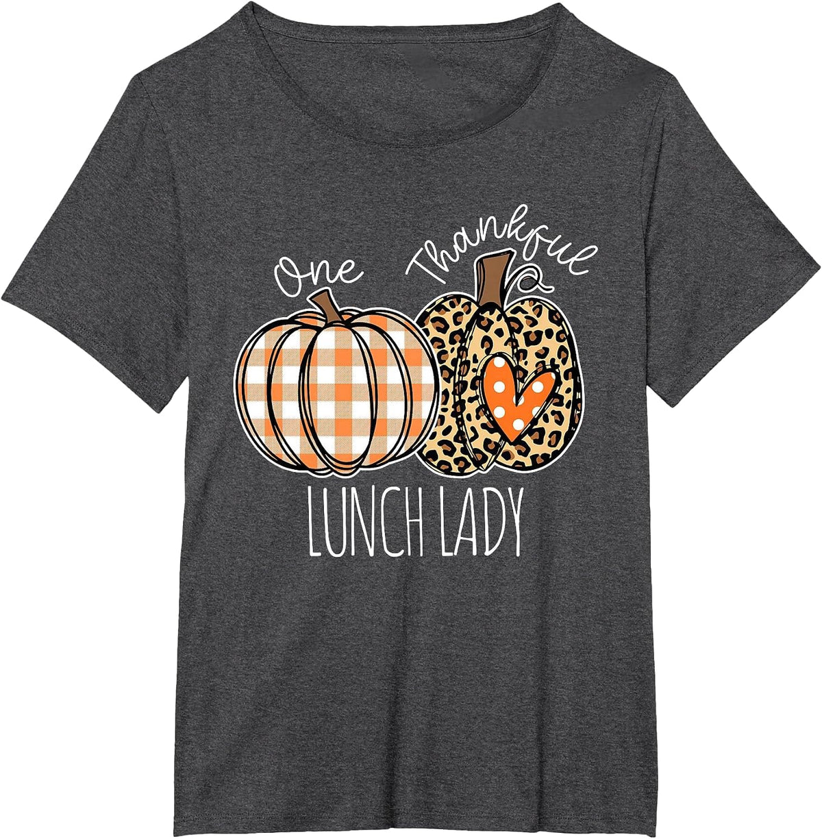 Lunch Lady Cafeteria Thanksgiving T-Shirt - Dark Heather Grey
