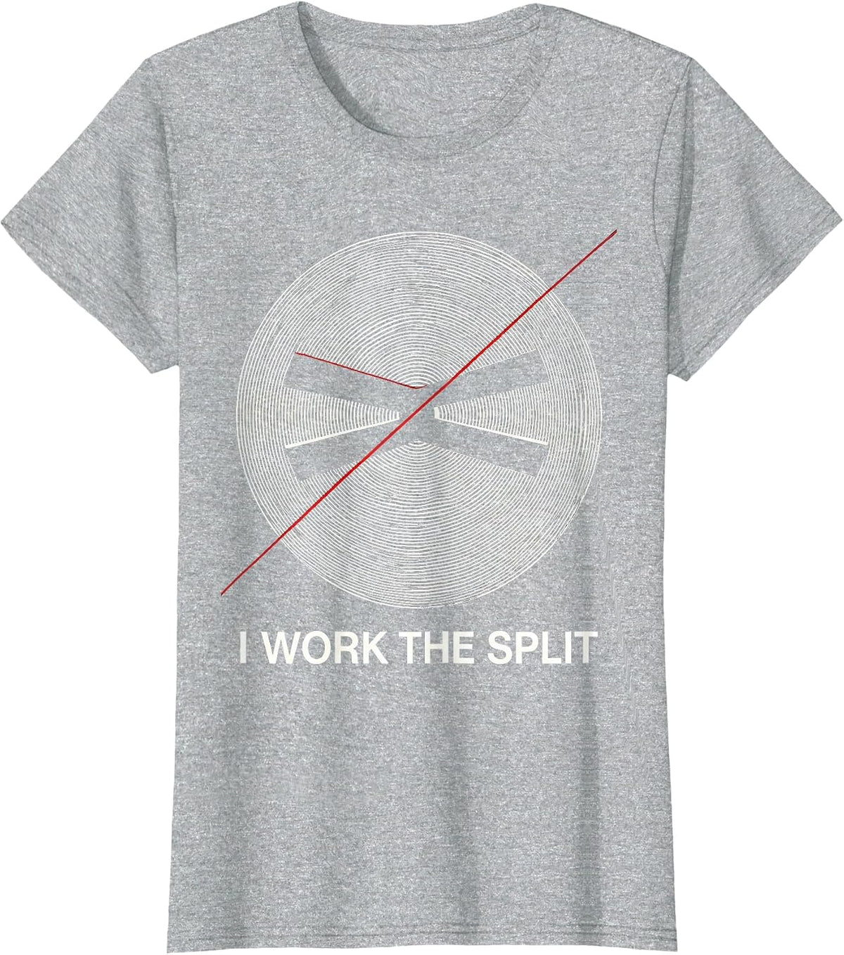 Women's I Work The Split Op Art Moire Ham Radio Operator Hobby Humor T-Shirt - Heather Grey
