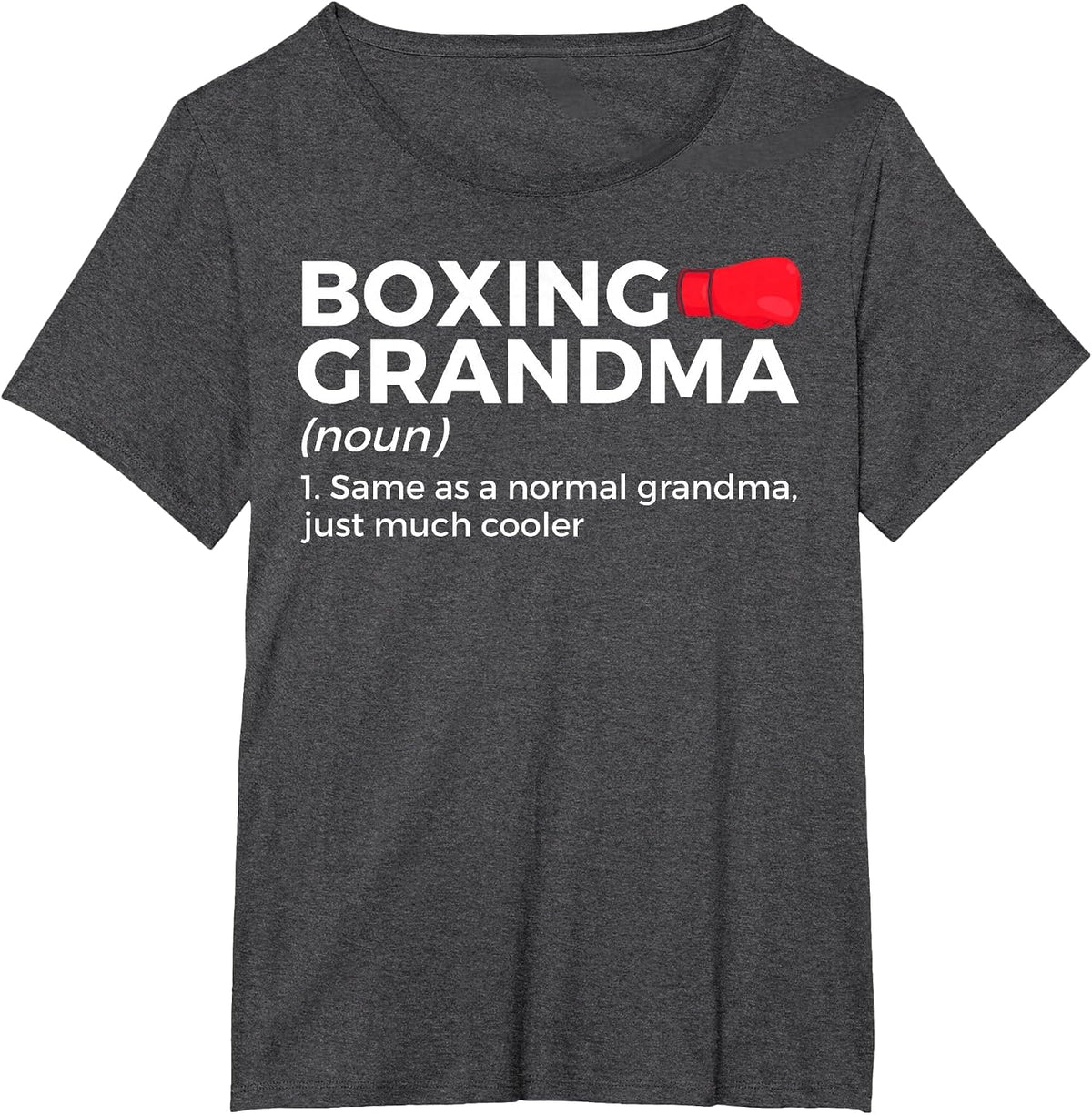 Funny Boxing Grandma Definition T-Shirt - Dark Heather Grey