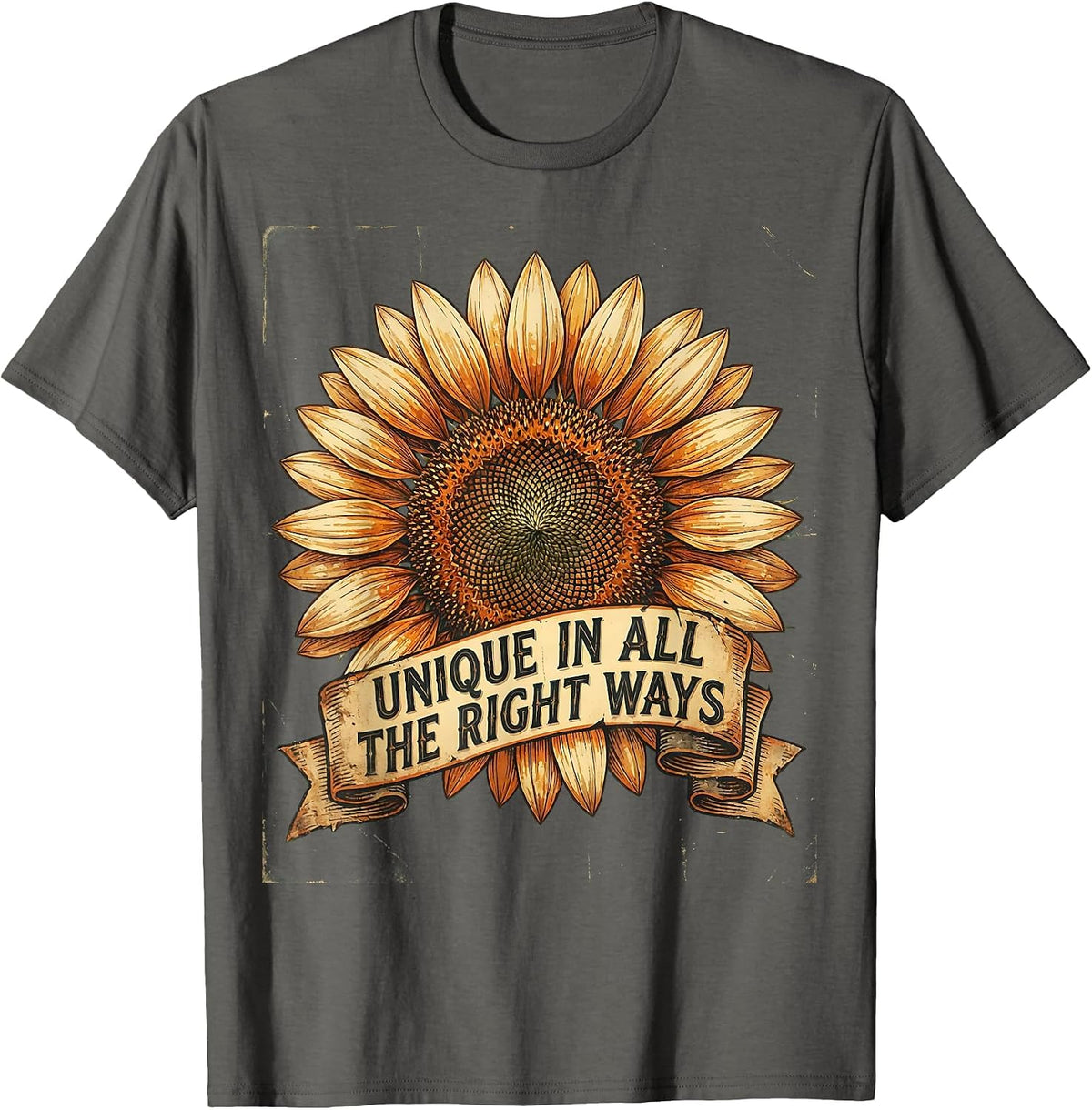 Men's Unique In All The Right Ways Down Syndrome Awareness T-Shirt - Asphalt Grey