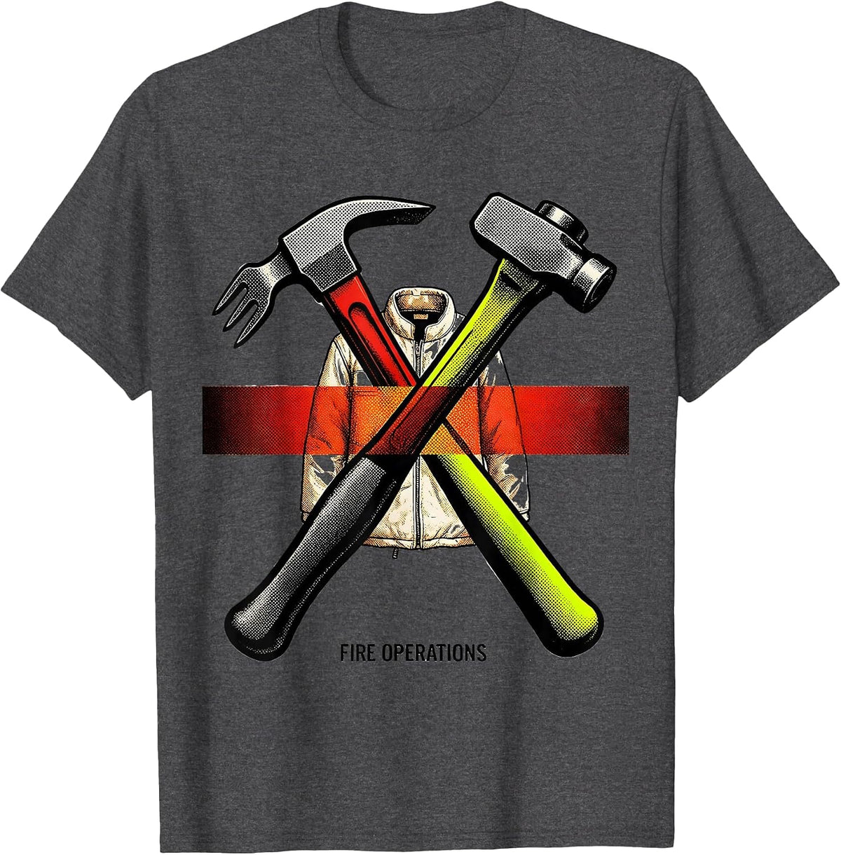 Fire Operations Funny Firefighter Pride Gift Fireman Humor T-Shirt - Dark Heather Grey