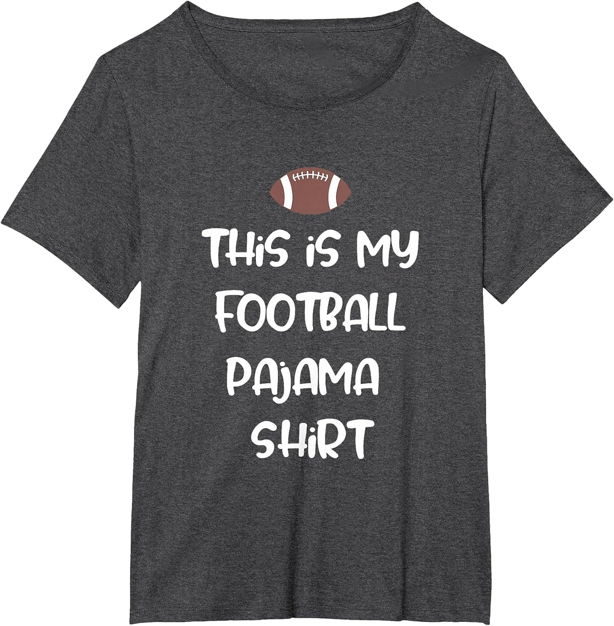 This is My Football Pajama Shirt for Players Boys Men Women T-Shirt - Dark Heather Grey