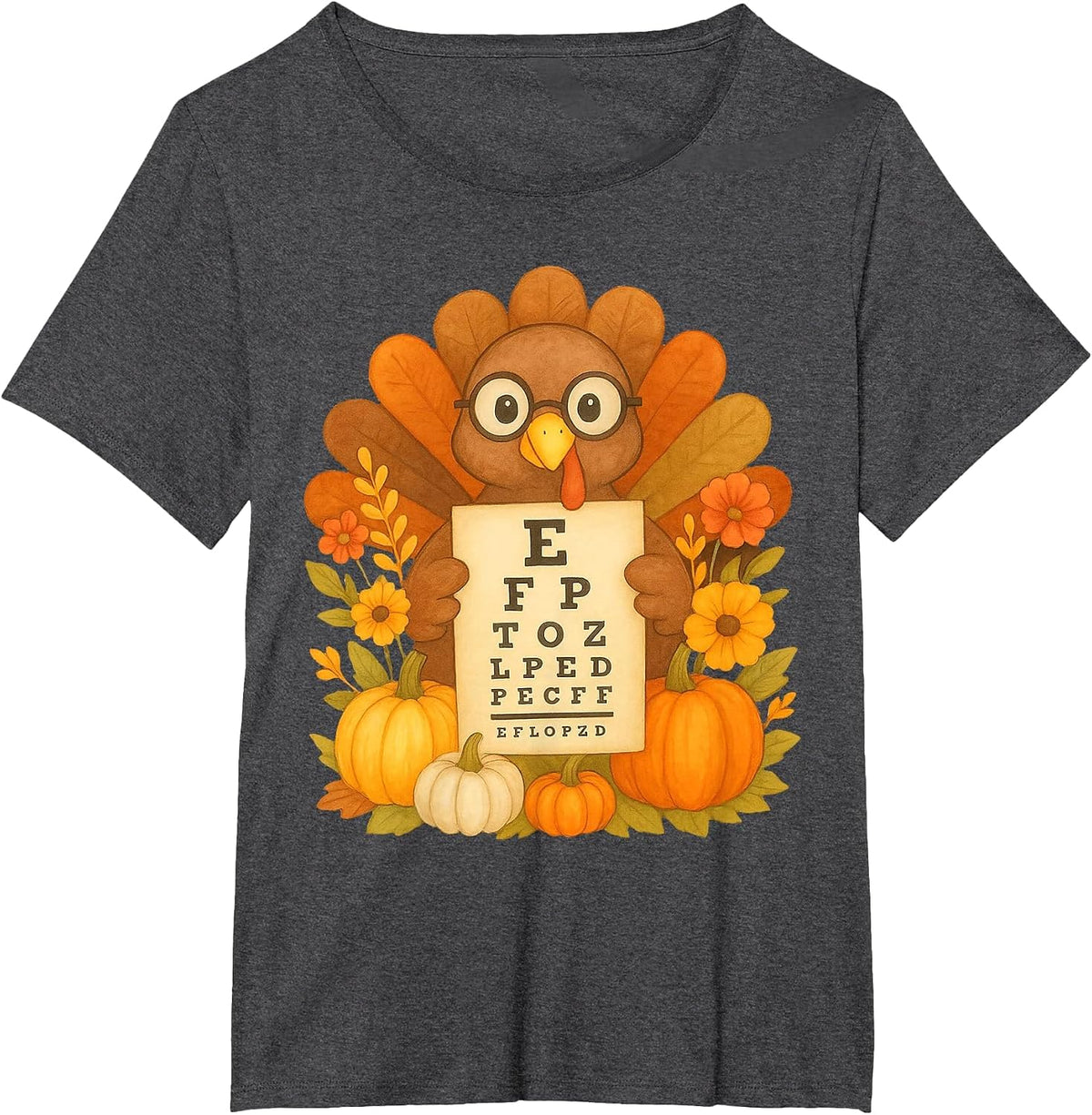 Eye Chart T-Shirt - Dark Heather Grey