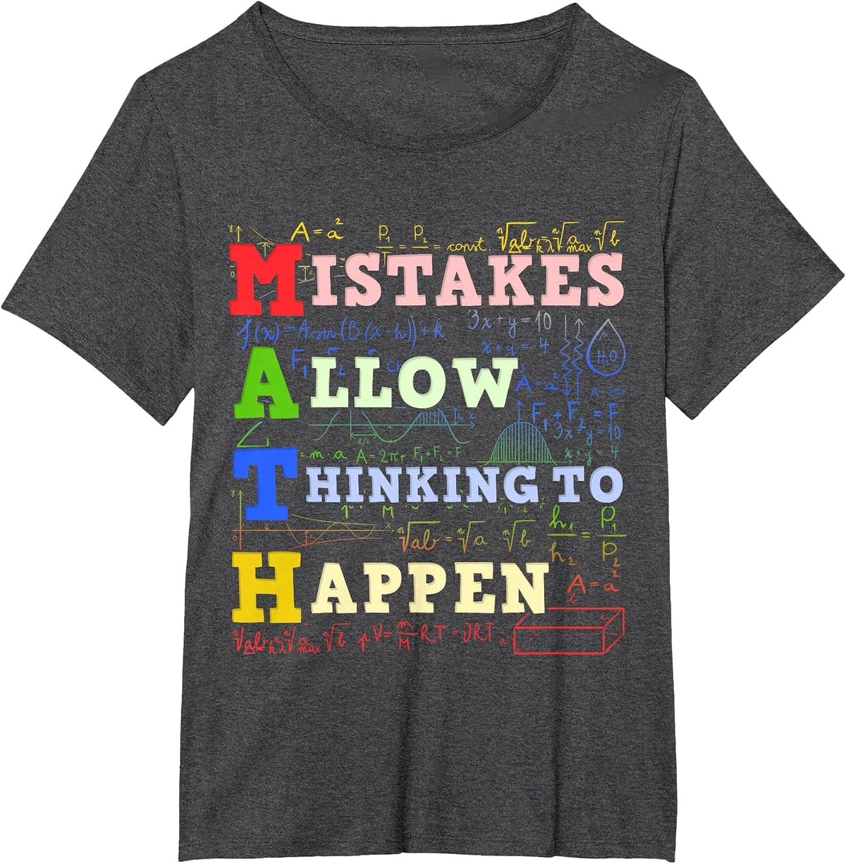 Math Teacher Math Student Mathematics T-Shirt - Dark Heather Grey