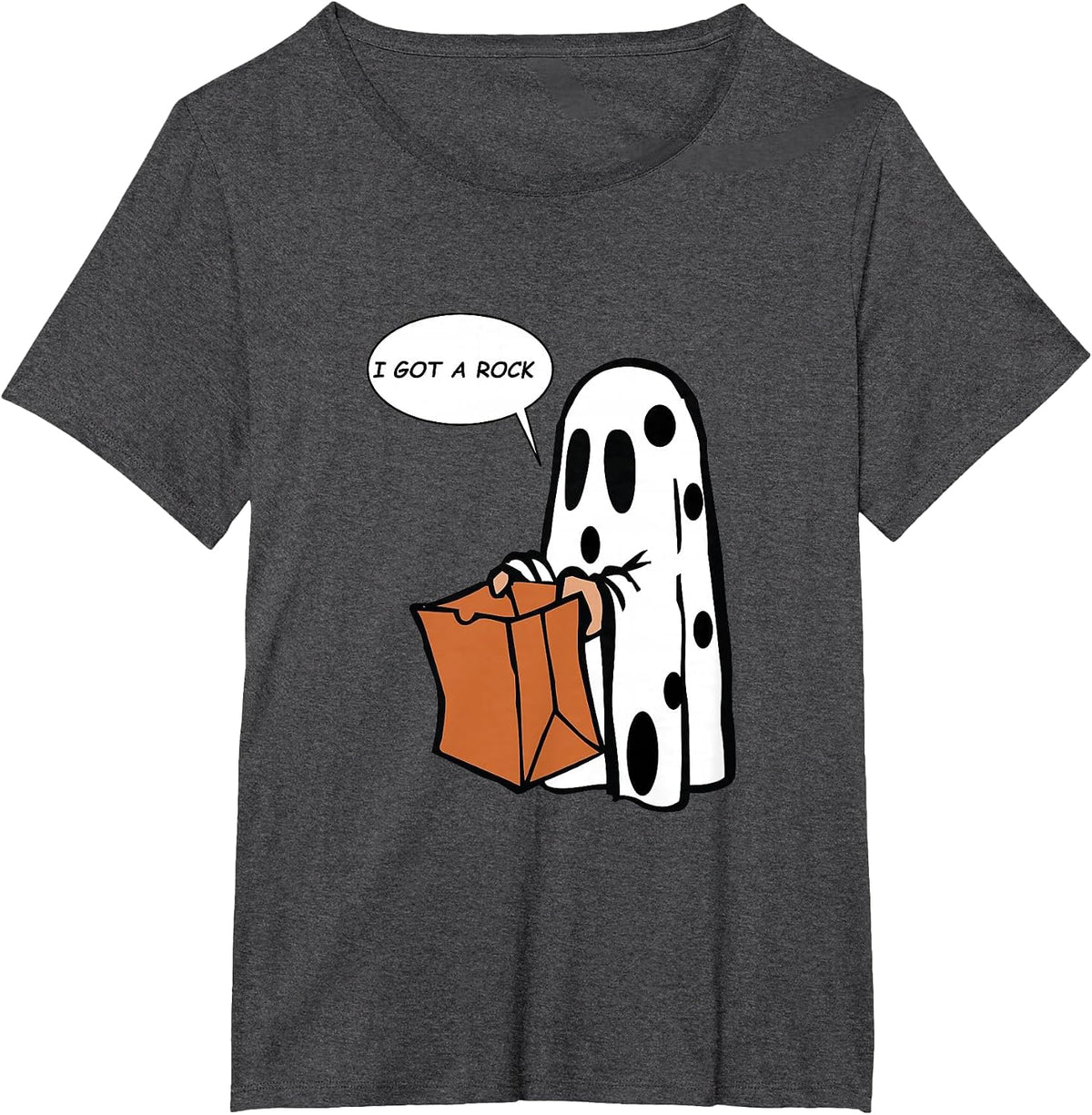 Halloween I Got A Rock Ghost T-Shirt - Dark Heather Grey