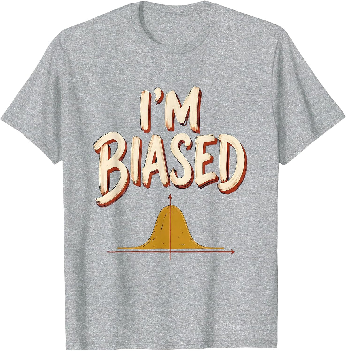 Men's I'm Biased Funny Math Teacher Nerd Pun Humor T-Shirt - Heather Grey