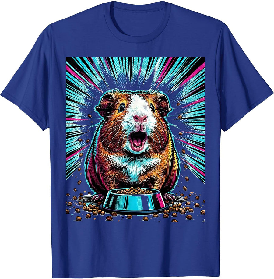 Guinea Pig Pop Art Cute Cavy Lover Humor T-Shirt - Royal Blue