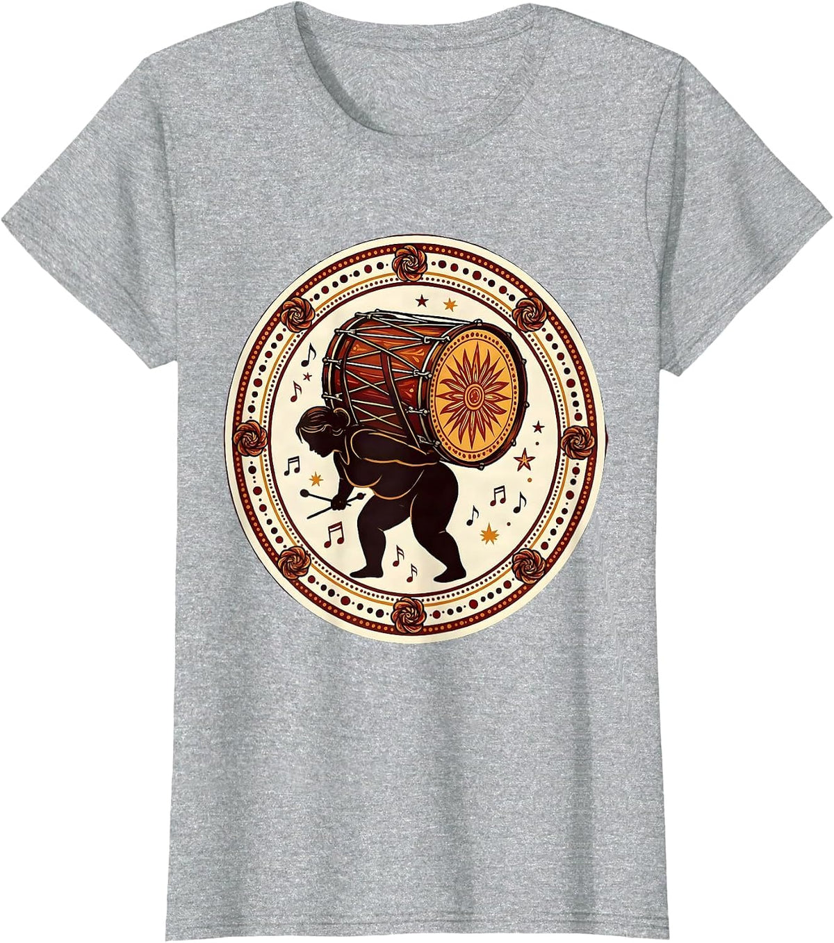 Band Mom Drum Hauler Graphic Tee T-Shirt - Heather Grey