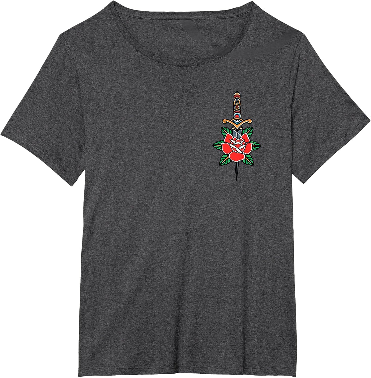 False Friends Traditional American Tattoo Old School Flash T-Shirt - Dark Heather Grey