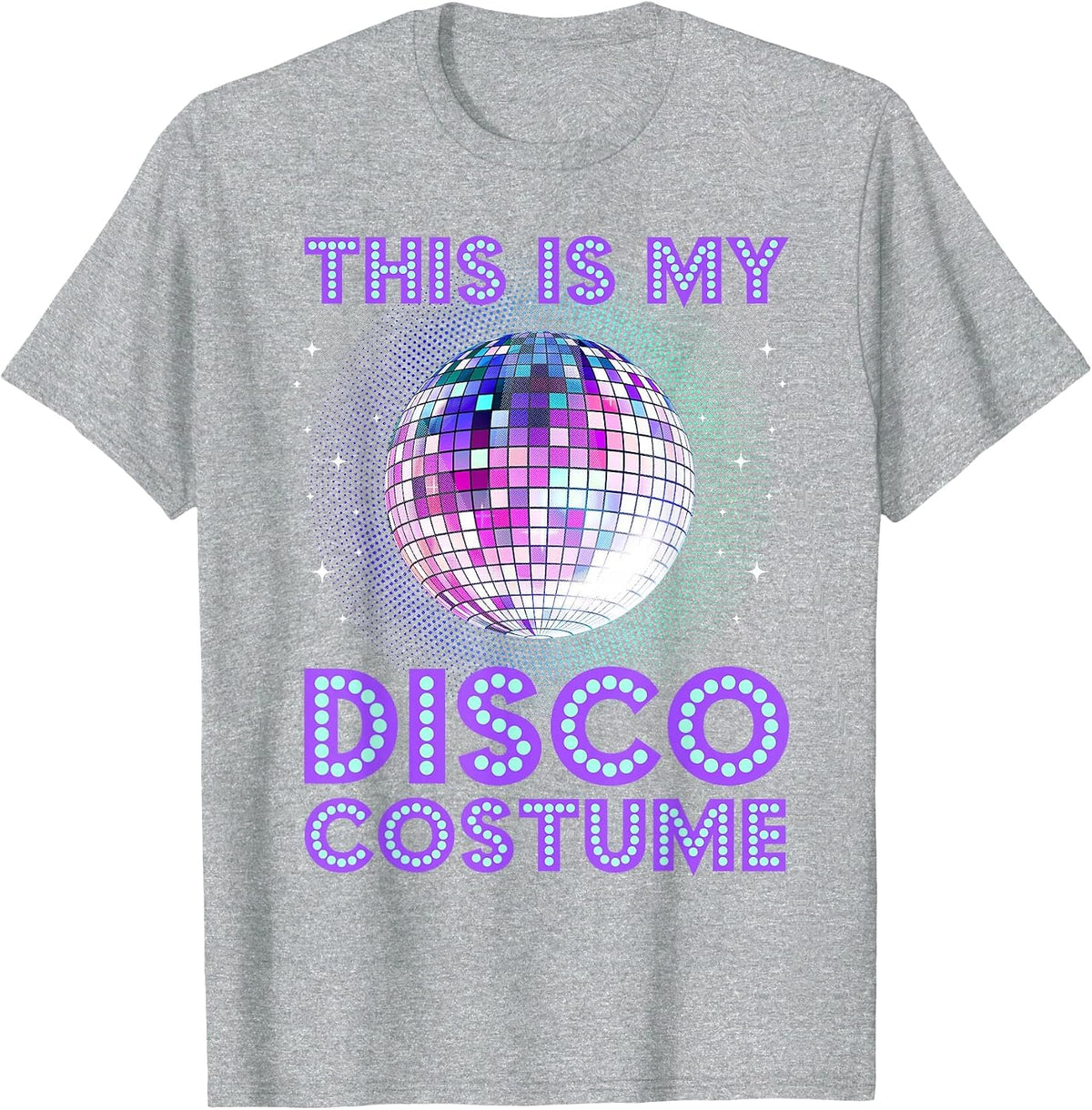 80s Disco Art for Men Women 70s Ball Costume Disco Dance T-Shirt - Heather Grey