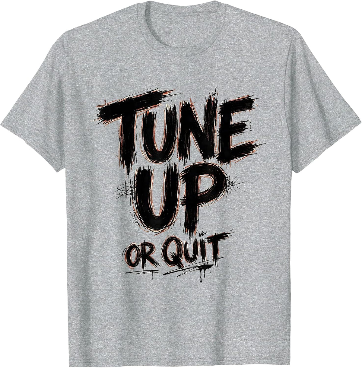 Men's Tune Up or Quit Bold Mechanic Graphic Design T-Shirt - Heather Grey