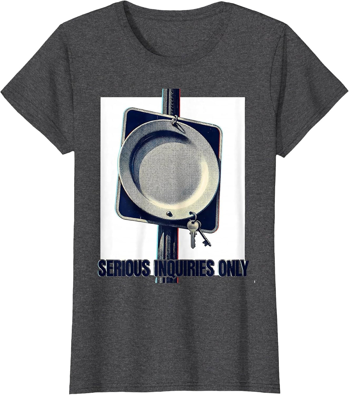 Women's Serious Inquiries Only Funny Realtor Real Estate Agent Humor T-Shirt - Dark Heather Grey