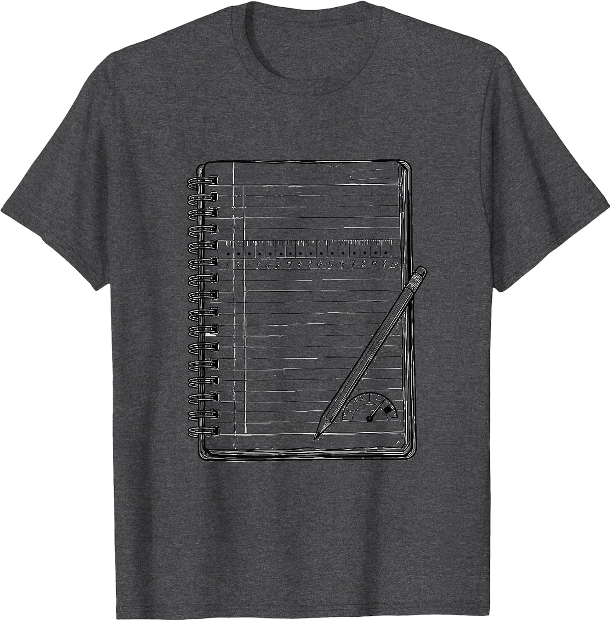 Men's Spiral Logbook Page Ham Radio Operator Hobbyist Humor T-Shirt - Dark Heather Grey