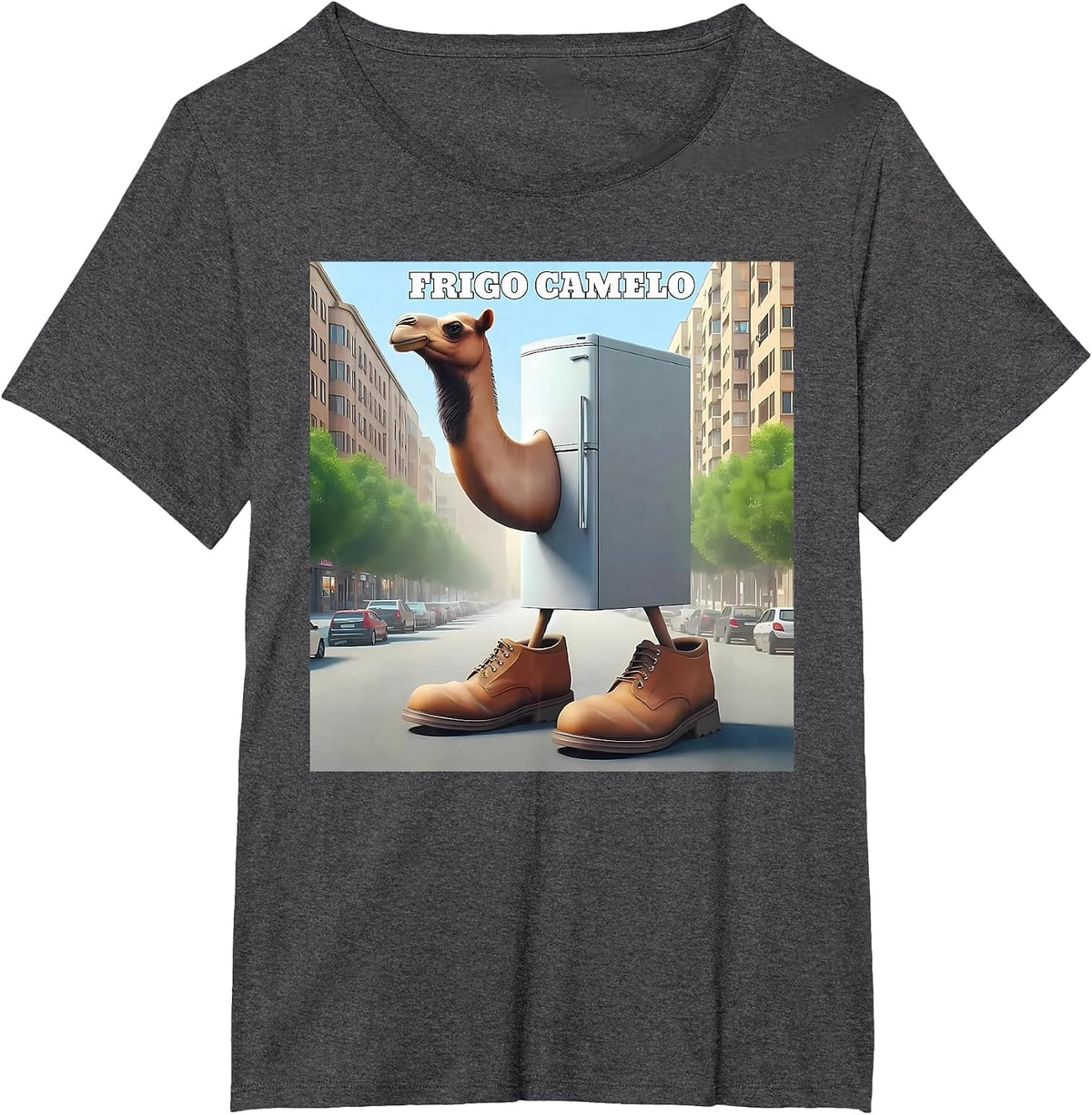 Frigo Camelo Camel Meme T-Shirt - Dark Heather Grey