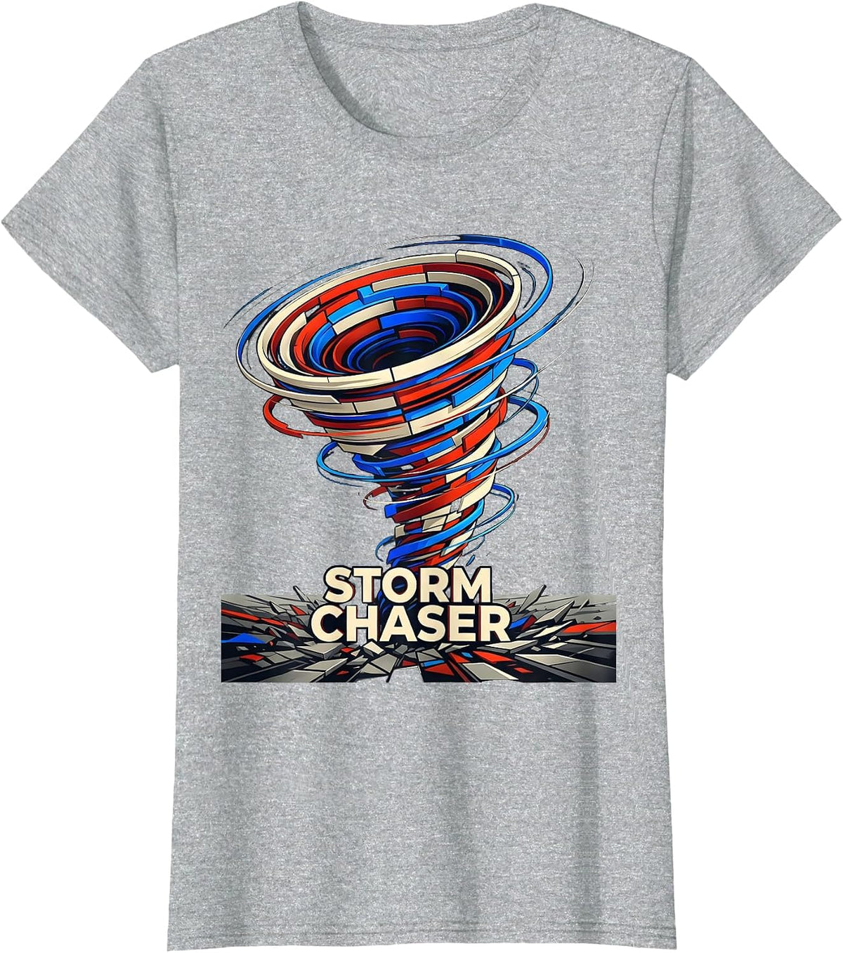 Women's Storm Chaser Futurist Dynamism Meteorology Enthusiast T-Shirt - Heather Grey