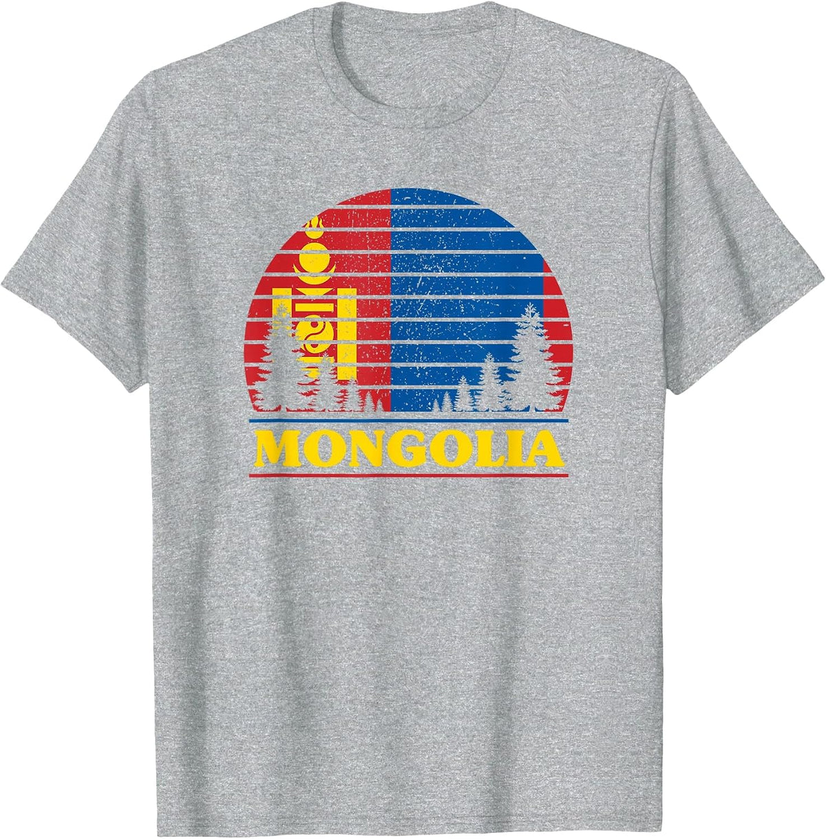 Mongolia T-Shirt - Heather Grey