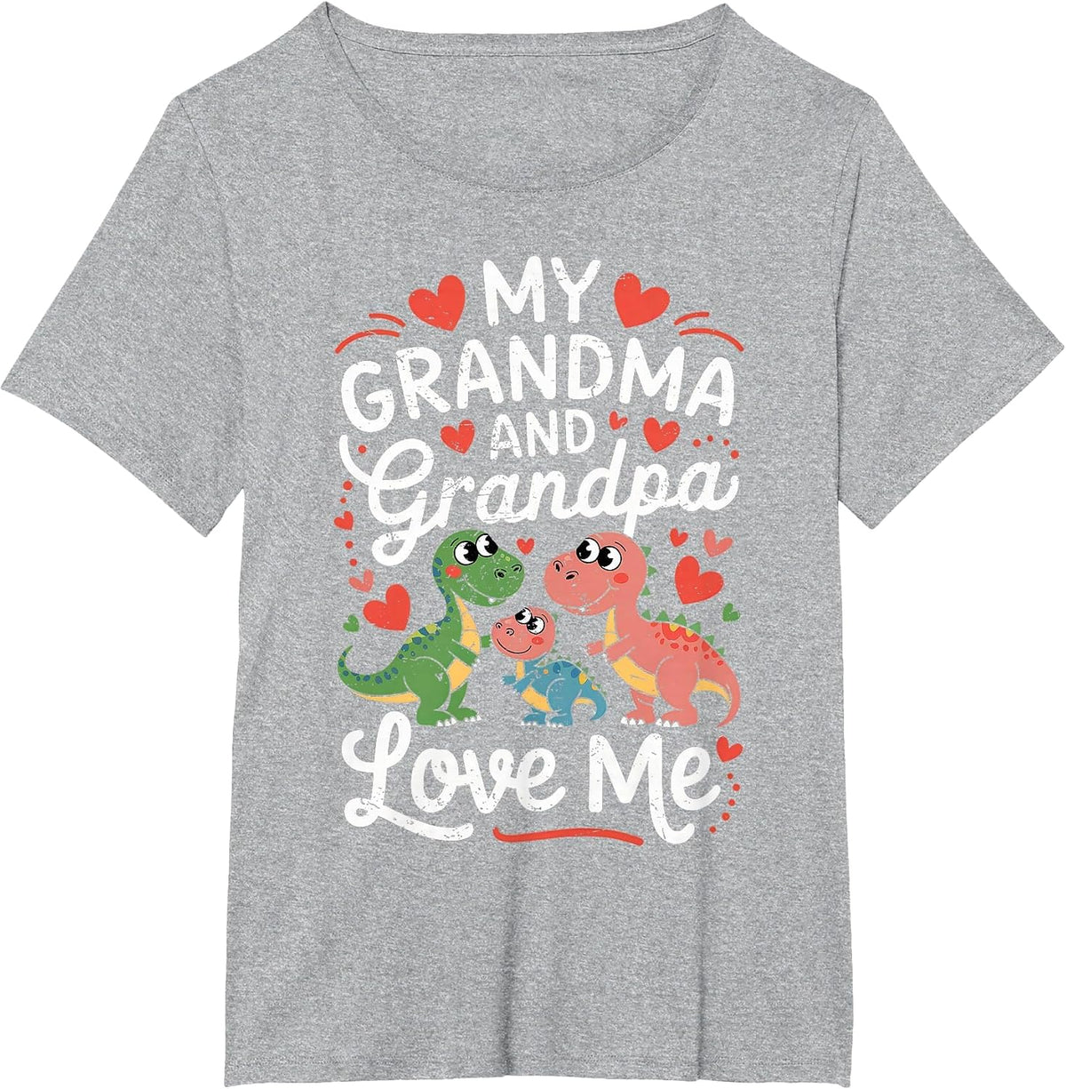 My Grandma and Grandpa Love Me T-Shirt - Heather Grey