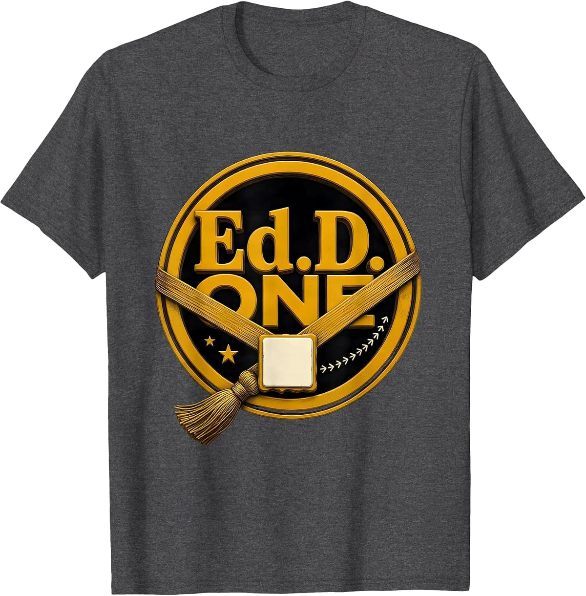 Ed.D.one Vintage Doctoral Degree Graduation Pride T-Shirt - Dark Heather Grey