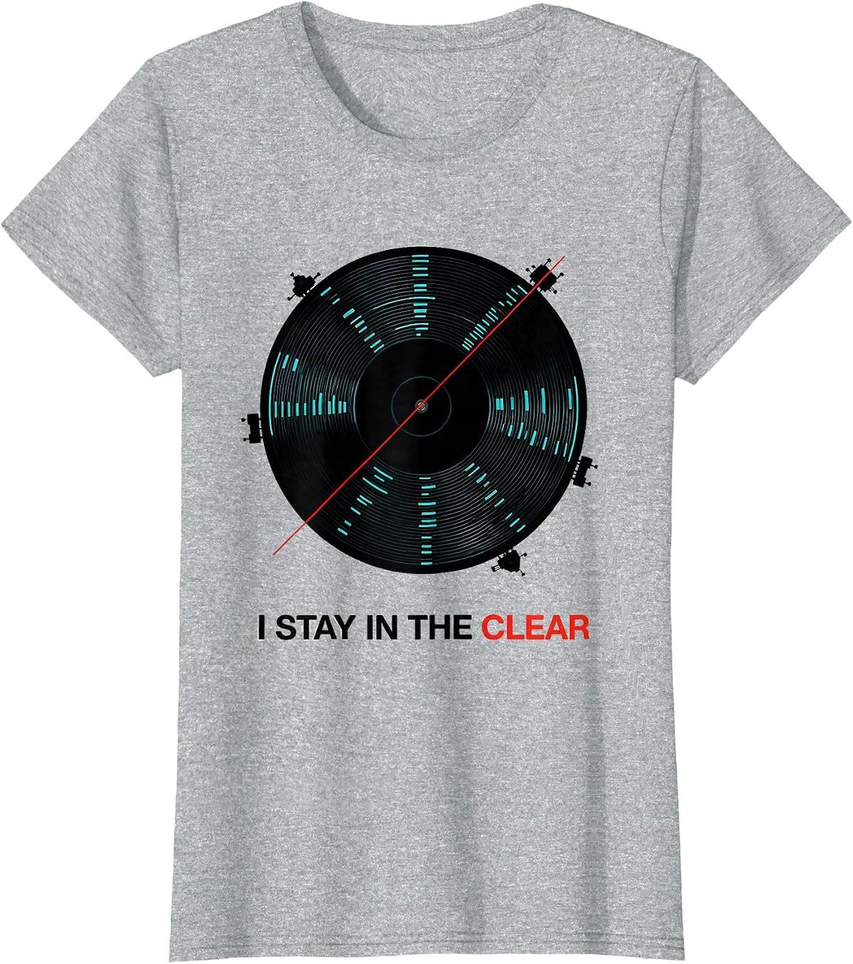 I Stay In The Clear Funny Ham Radio Operator Humor Gift T-Shirt - Heather Grey