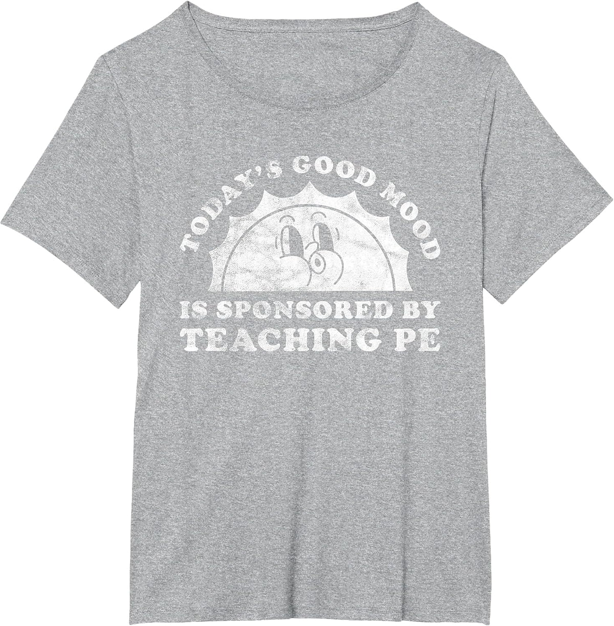 Funny Cute Retro Vintage Teaching PE or Gym Teacher T-Shirt - Heather Grey