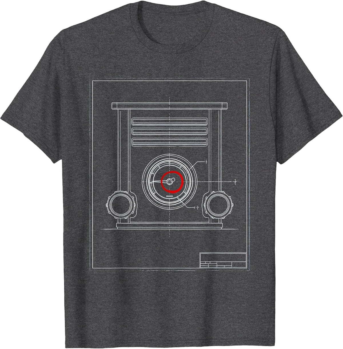 Portable Fire Pump Housing Firefighter Pride Technical T-Shirt - Dark Heather Grey