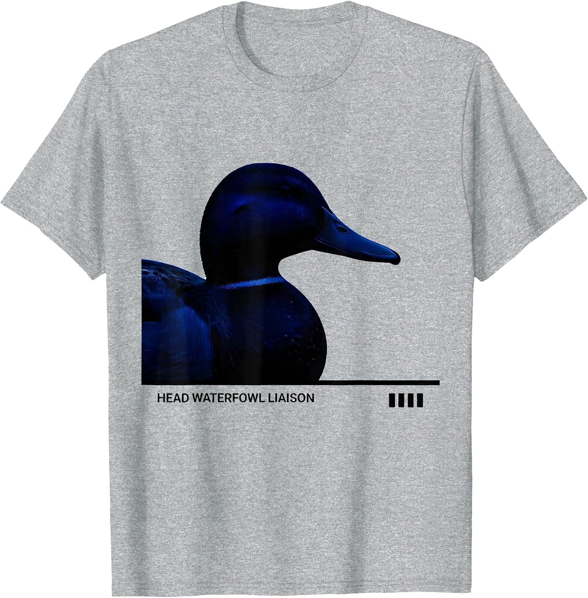 Men's Head Waterfowl Liaison Funny Duck Hunter Hunting Dad Gift T-Shirt - Heather Grey