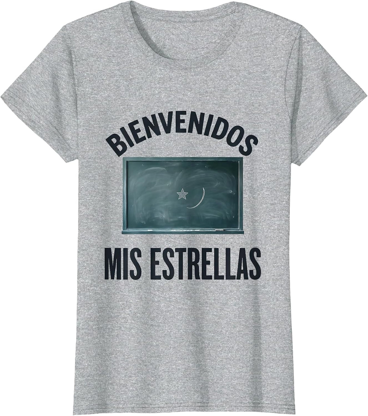 Bienvenidos, Mis Estrellas Warm Bilingual Spanish Teacher T-Shirt - Heather Grey