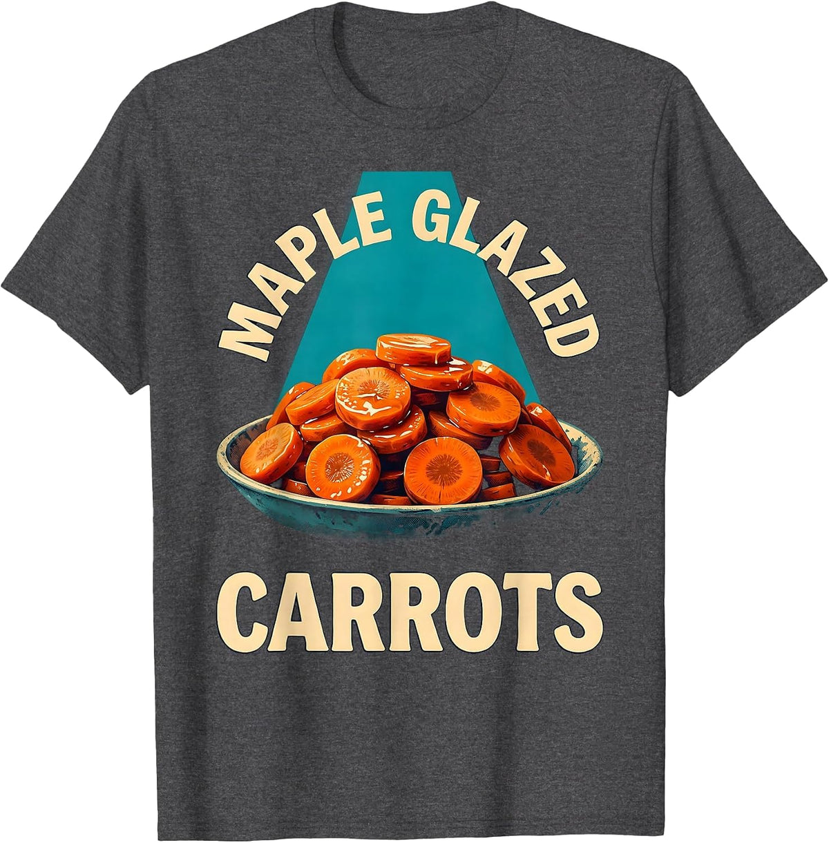 Maple Glazed Carrots Thanksgiving Dish Bootleg 90's Rap T-Shirt - Dark Heather Grey