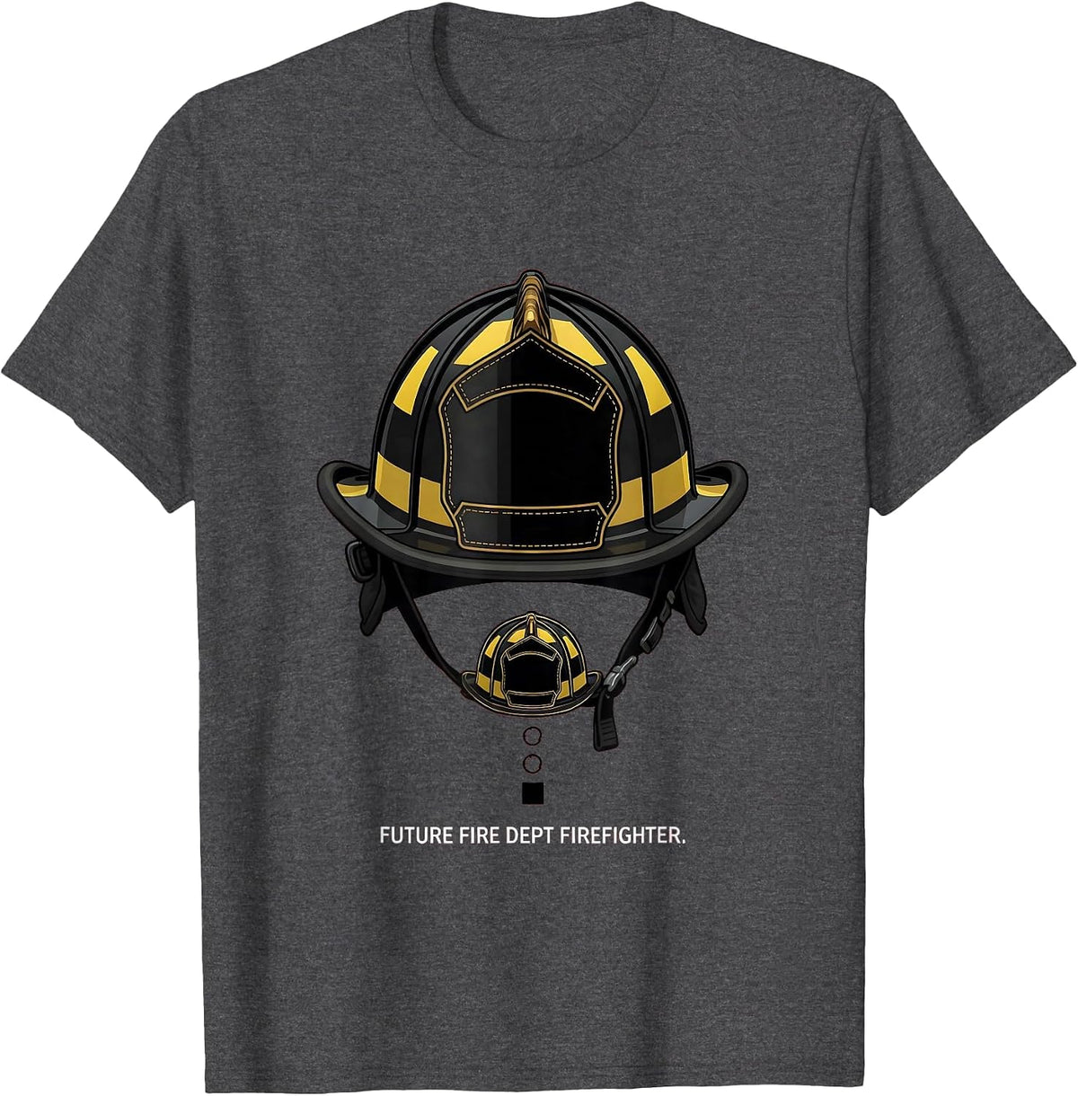 Men's Future Fire Dept Firefighter Costume Fireman Halloween T-Shirt - Dark Heather Grey