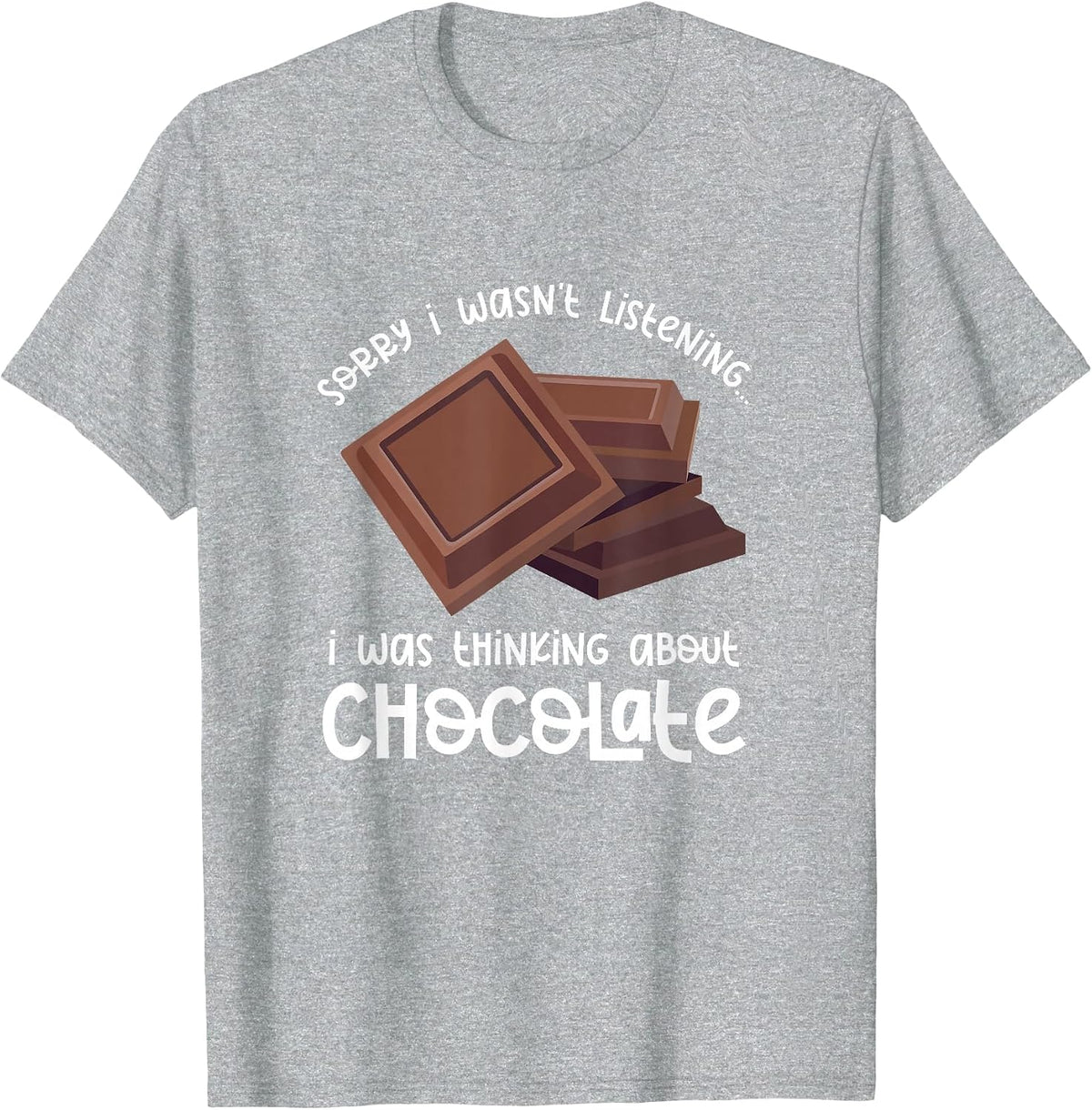 Pondering Over Chocolate Funny Saying Cocoa T-Shirt - Heather Grey