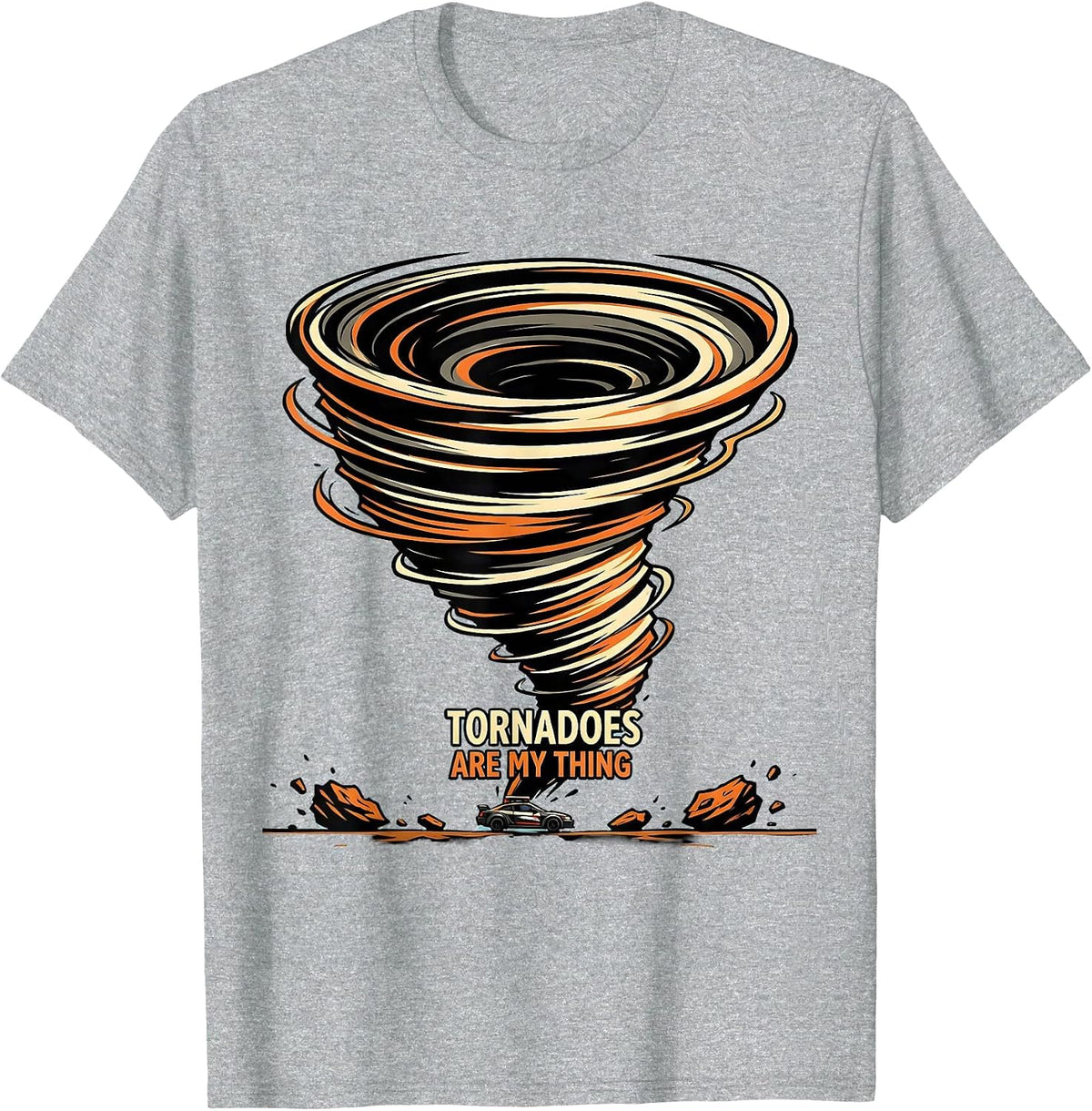 Men's Tornadoes Are My Thing Cartoon Meteorology Storm Chaser T-Shirt - Heather Grey