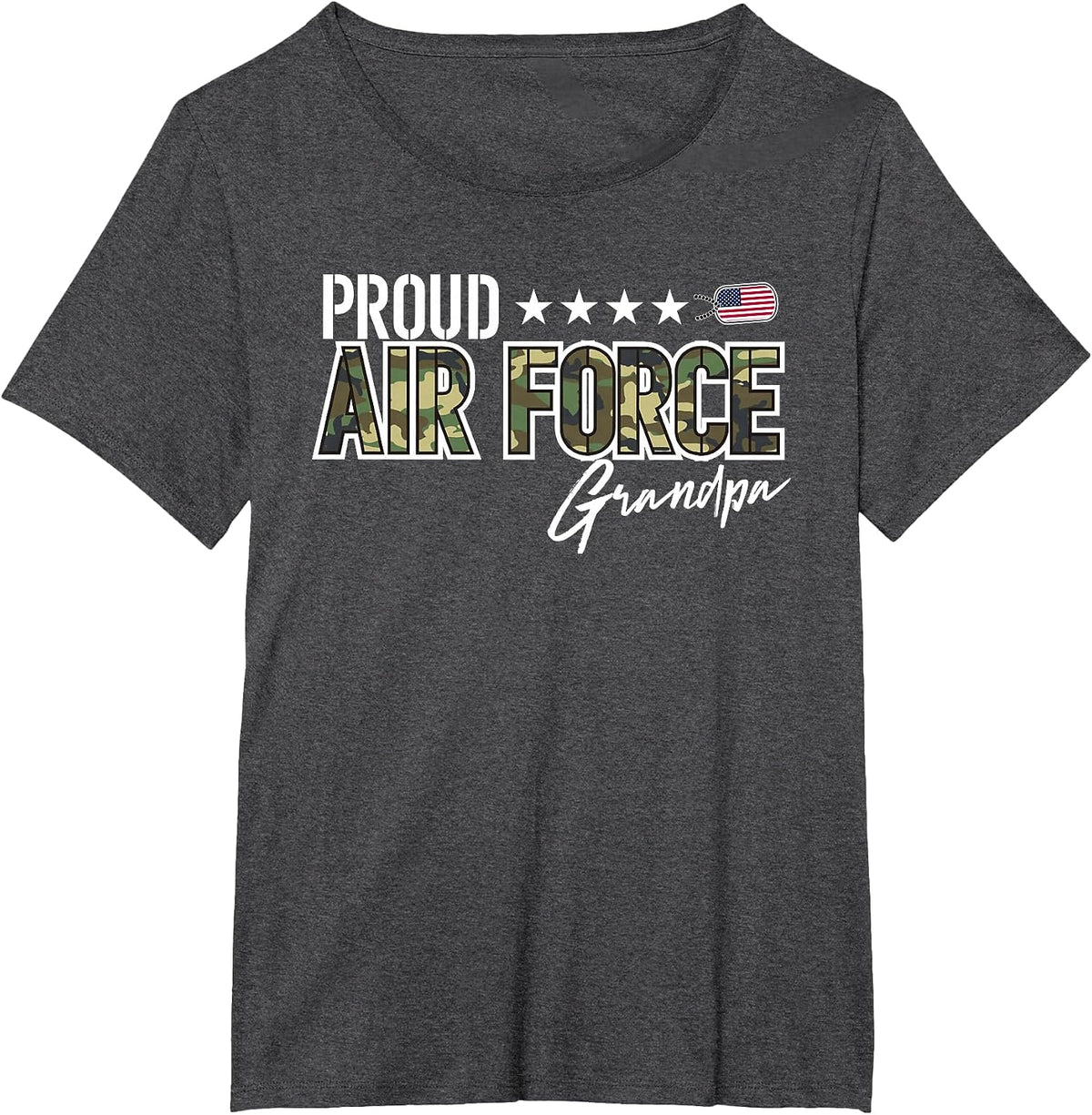 OCP Proud Air Force Grandpa T-Shirt - Dark Heather Grey