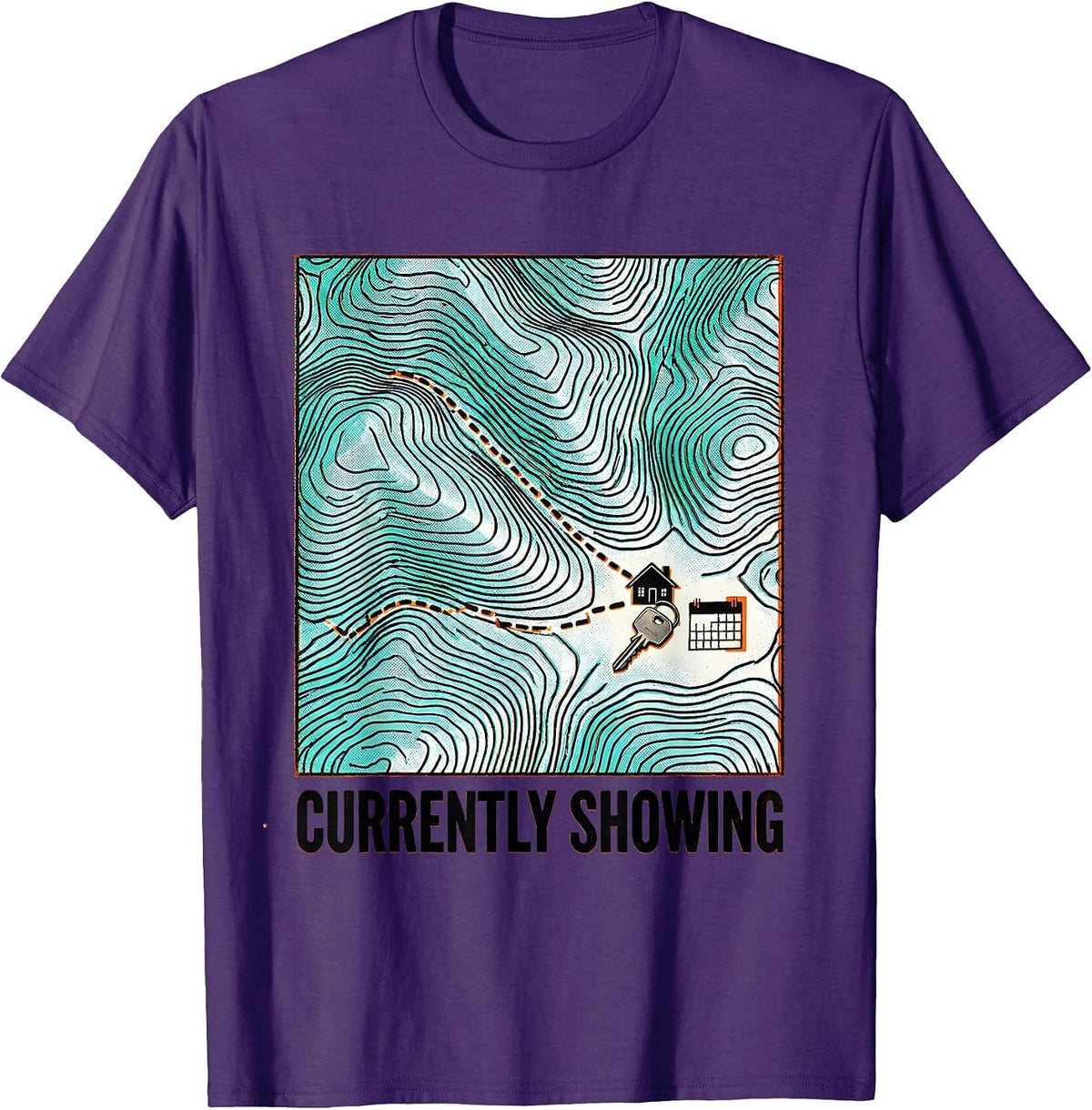 Currently Showing Risograph Realtor Real Estate Agent Humor T-Shirt - Purple