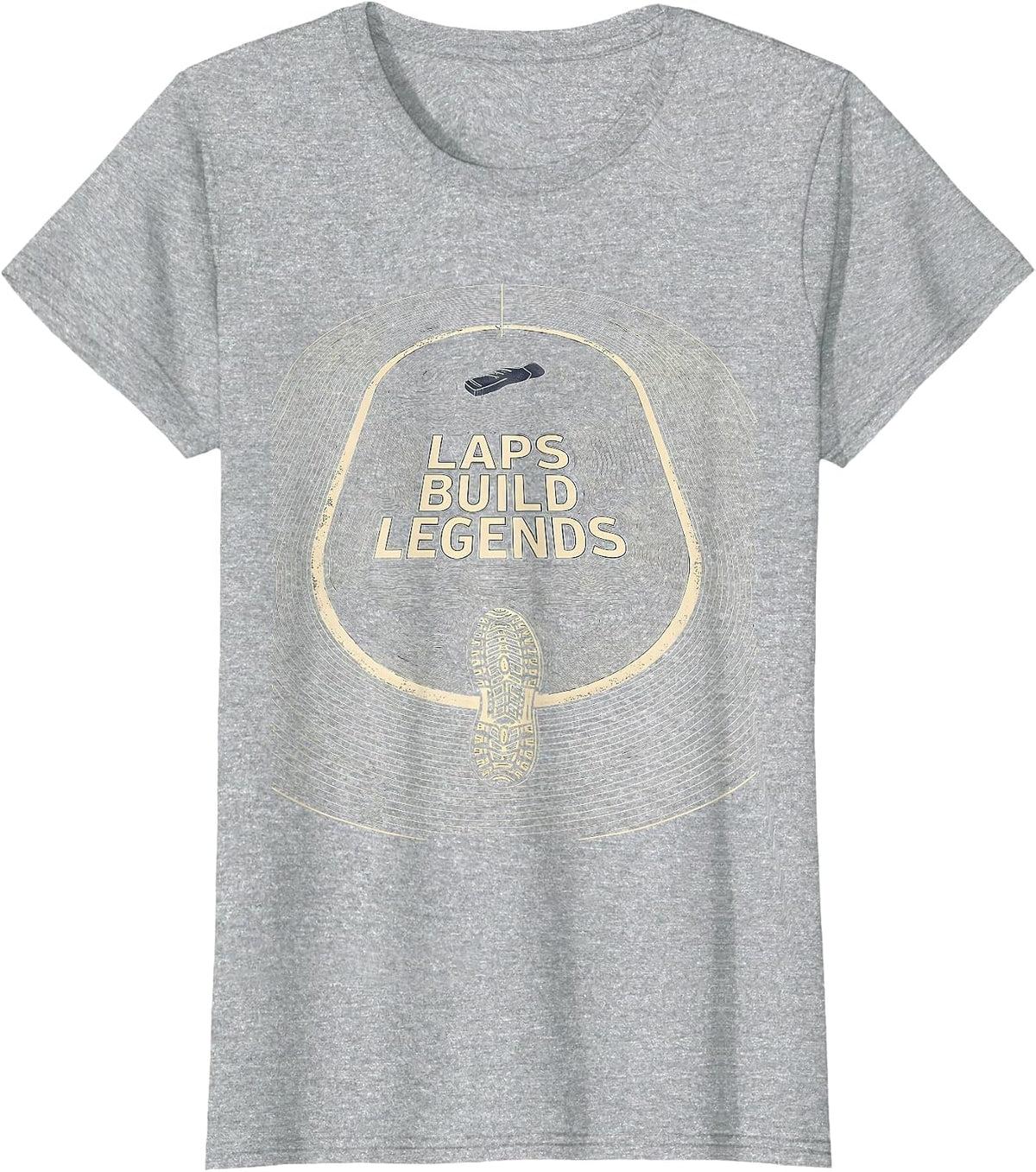 Laps Build Legends Funny PE Teacher Appreciation Gym Class T-Shirt - Heather Grey