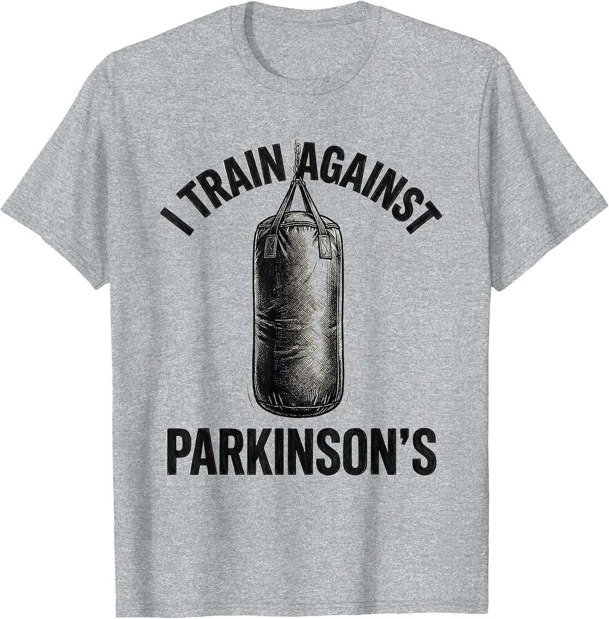 Men's I Train Against Parkinson's Boxing Fitness Class Pride T-Shirt - Heather Grey