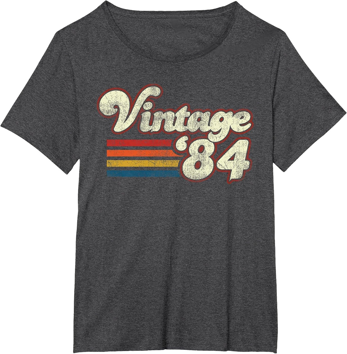 Vintage 1984 Birthday T-Shirt - Dark Heather Grey