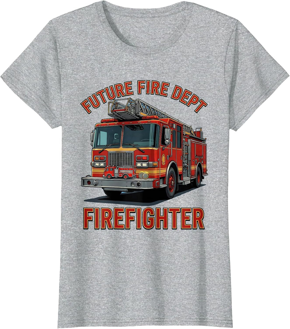 Women's Future Fire Dept Firefighter Funny Firefighter Costume T-Shirt - Heather Grey
