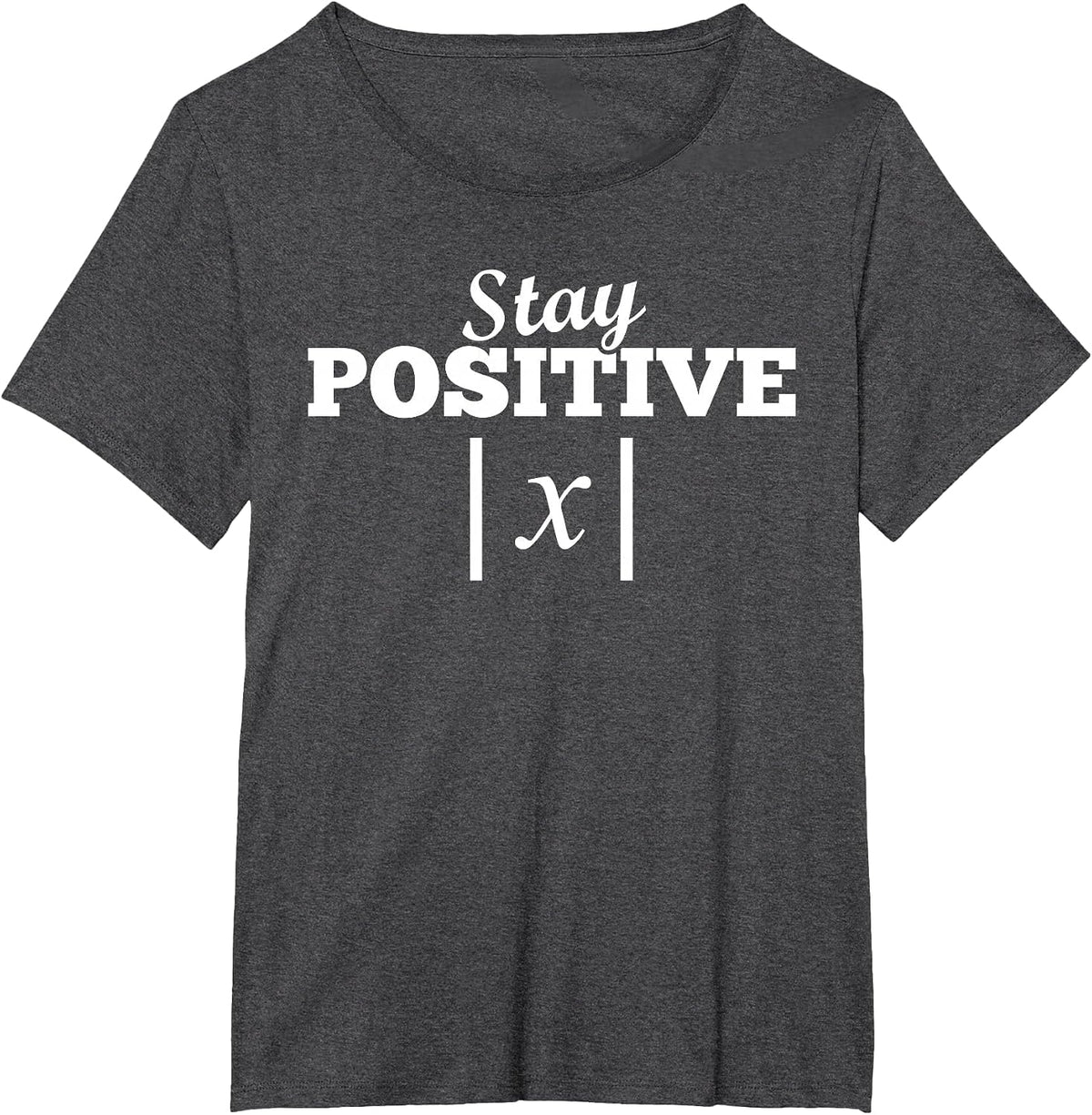 Bleib Positiv Mathematics Math T-Shirt - Dark Heather Grey