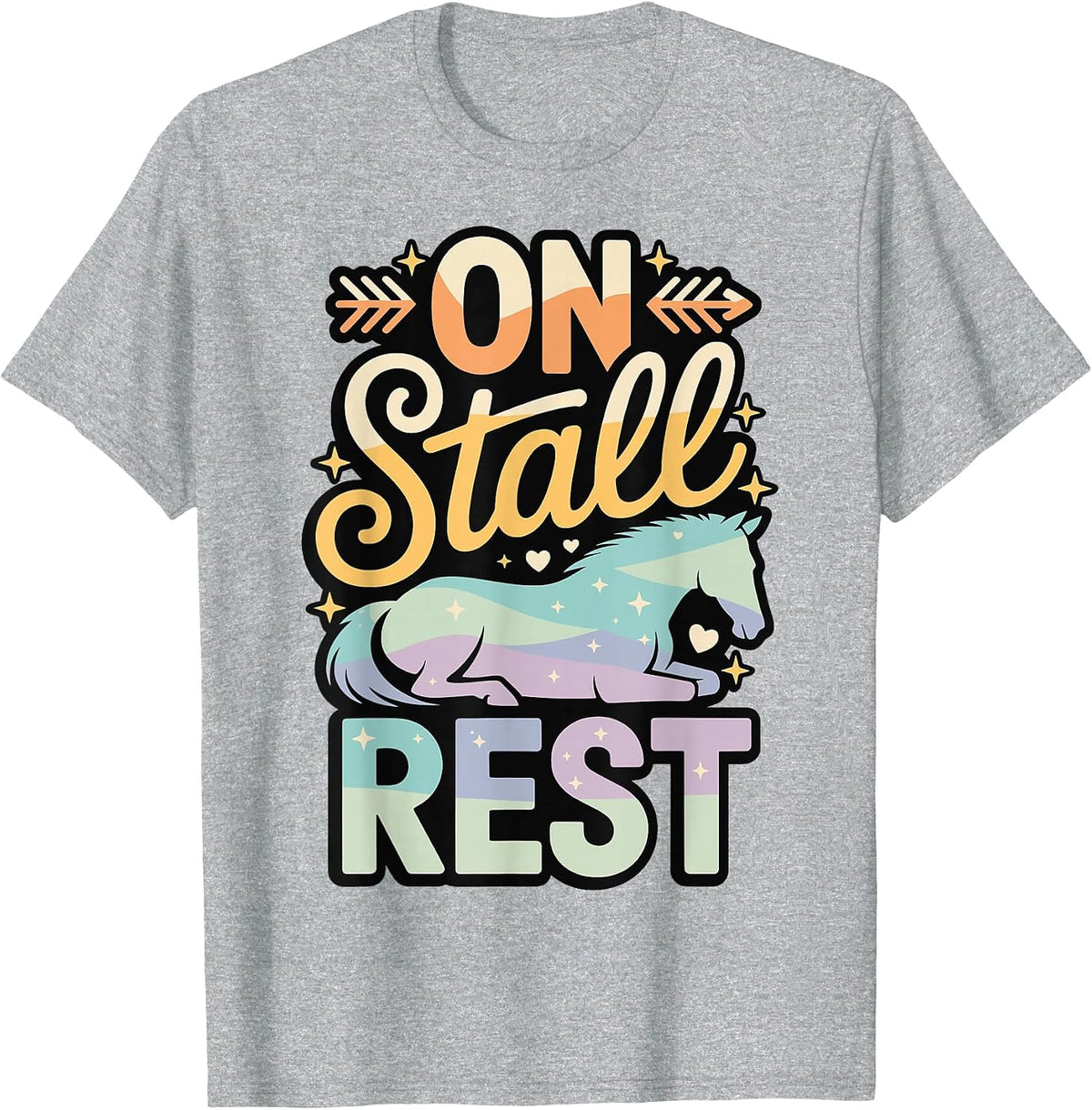 On Stall Rest T-Shirt - Heather Grey