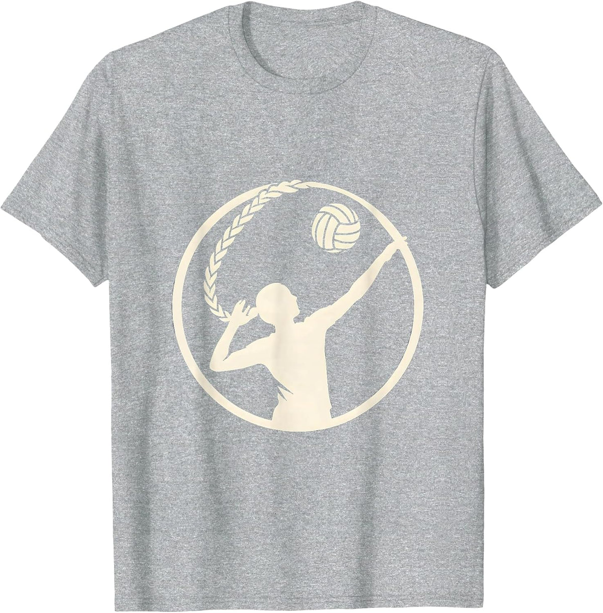 Men's Volleyball Jump Serve Braid Graphic Tee T-Shirt - Heather Grey