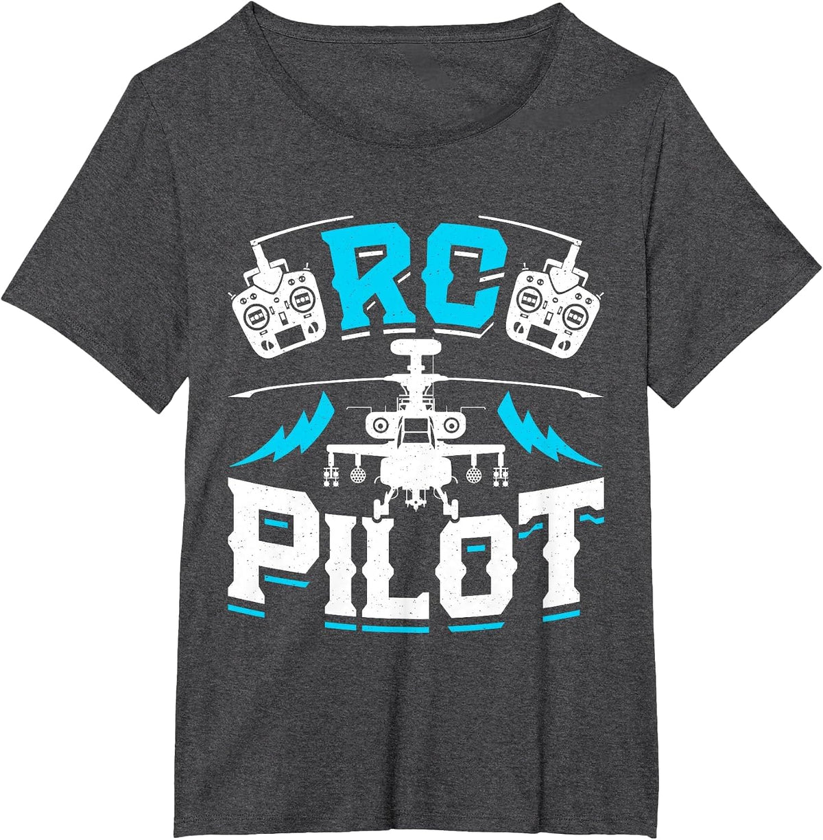 RC Pilot Model RC Helicopter RTF Helicopter Remote Control T-Shirt - Dark Heather Grey