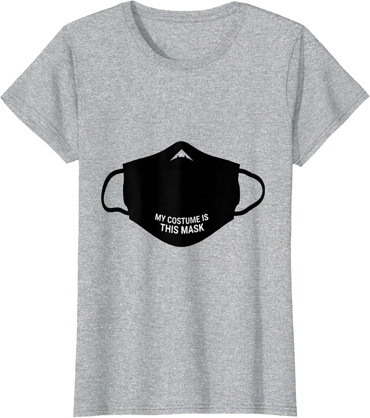 My Costume Is This Mask Spooky Halloween Underscrub Nurse T-Shirt - Heather Grey