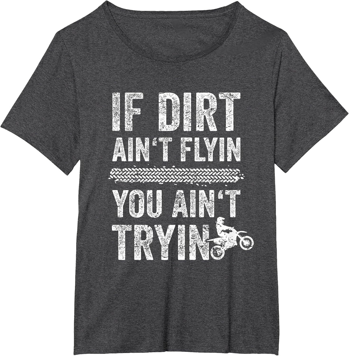 Funny Pun Dirt Bike Clothes Rider Stuff MX Motocross T-Shirt - Dark Heather Grey