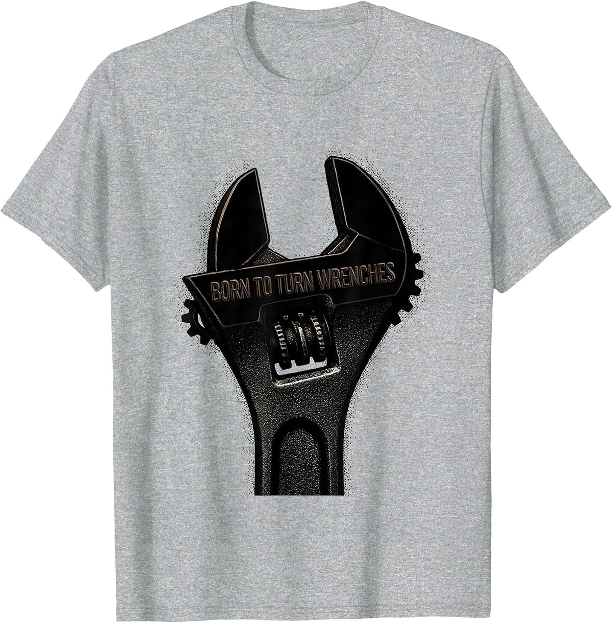 Men's Born to Turn Wrenches Mechanic Design T-Shirt - Heather Grey