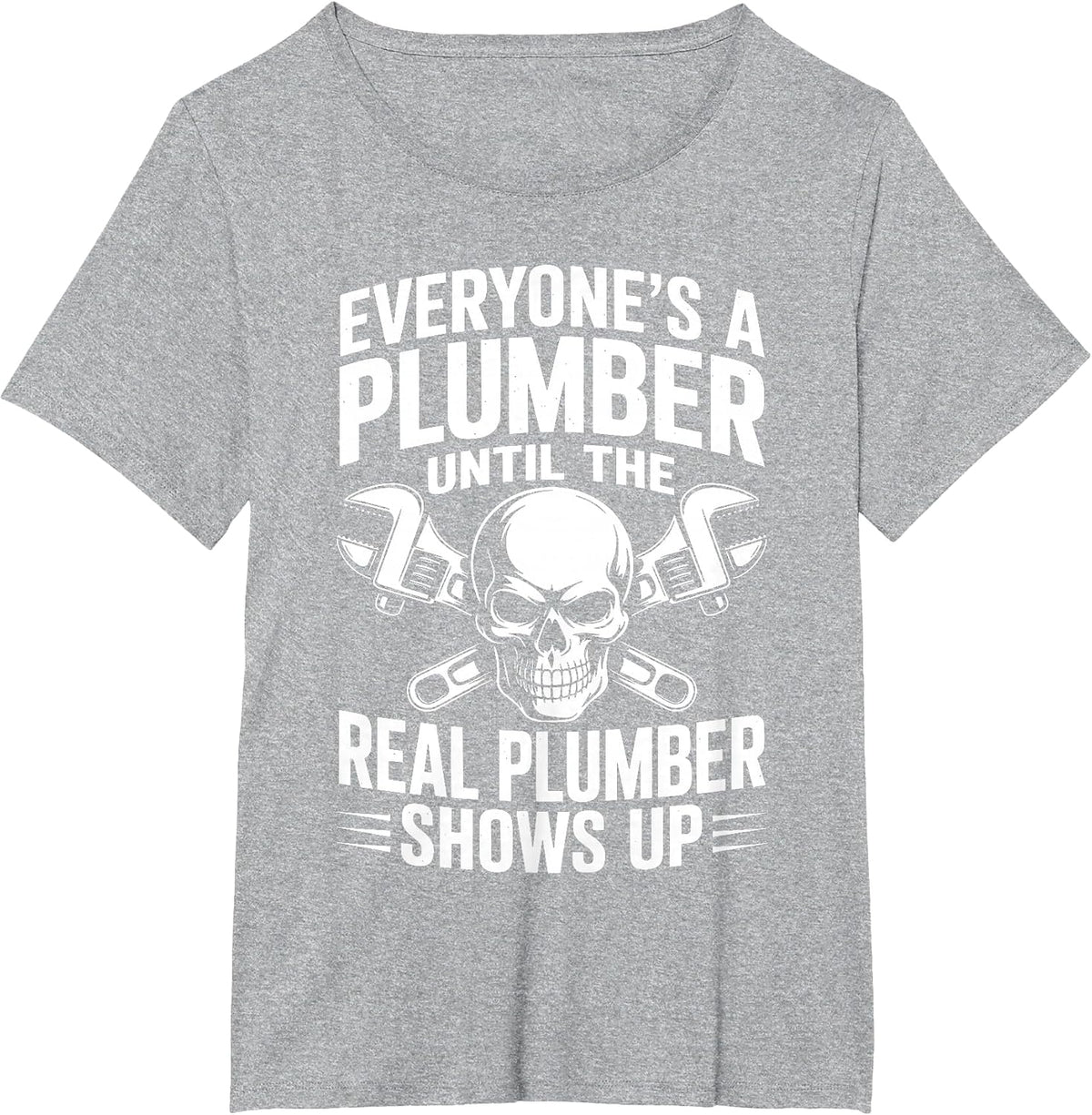 Best Plumber Art for Men Women Plumbing Pipefitter Plumber T-Shirt - Heather Grey