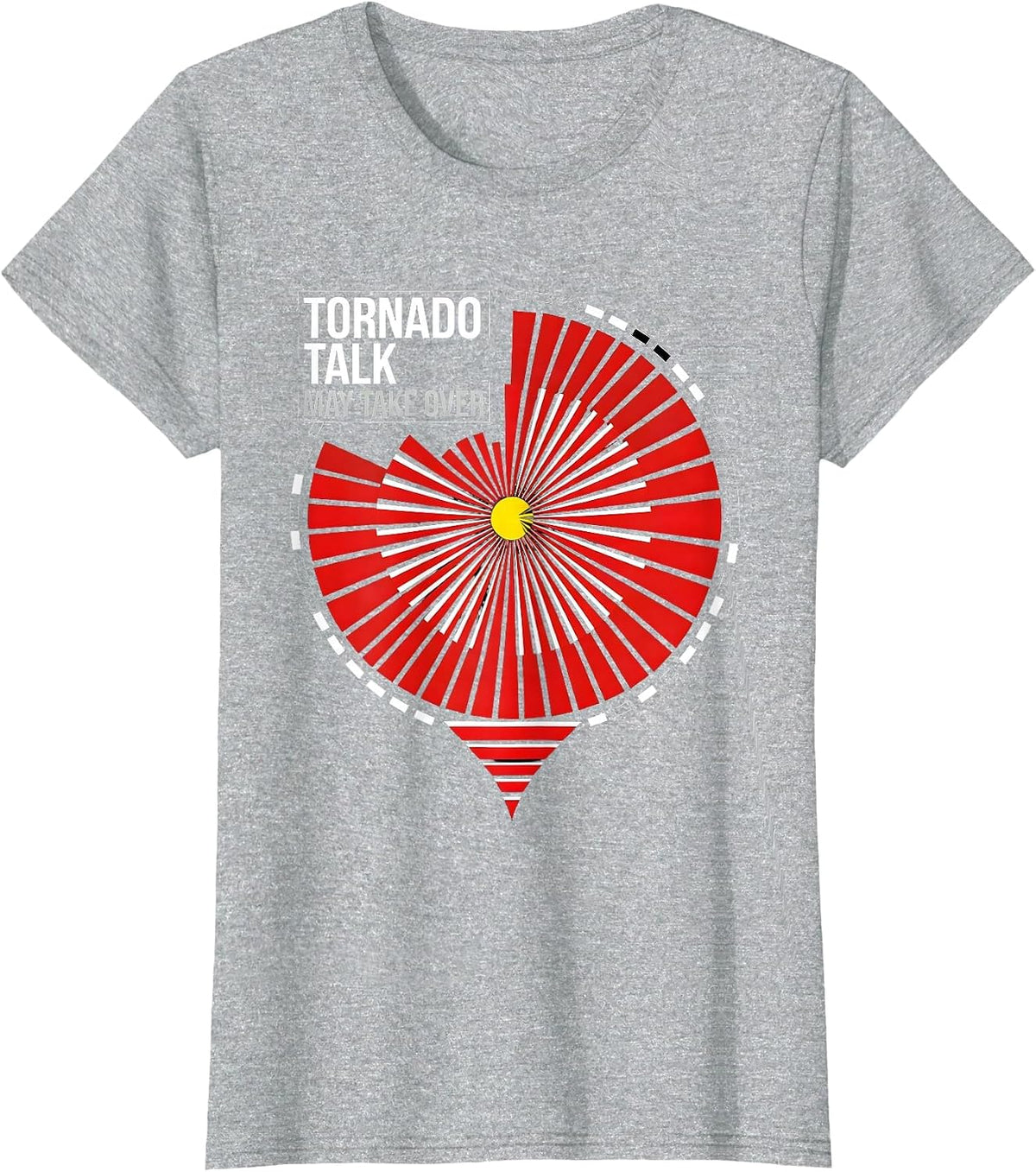 Tornado Talk May Take Over Bauhaus Modernist Storm Chaser T-Shirt - Heather Grey