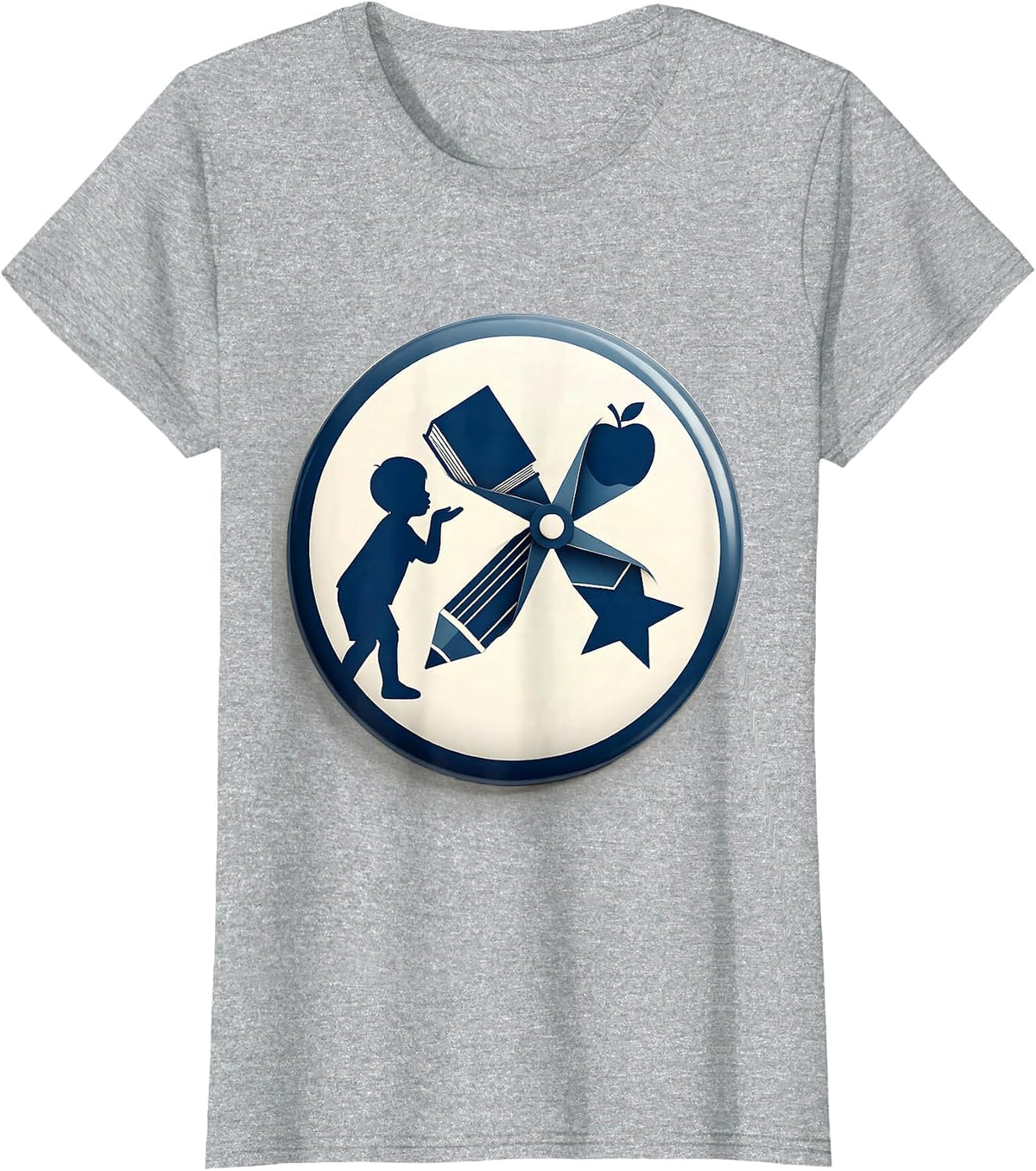 Special Education Teacher Pinwheel Learning Art T-Shirt - Heather Grey